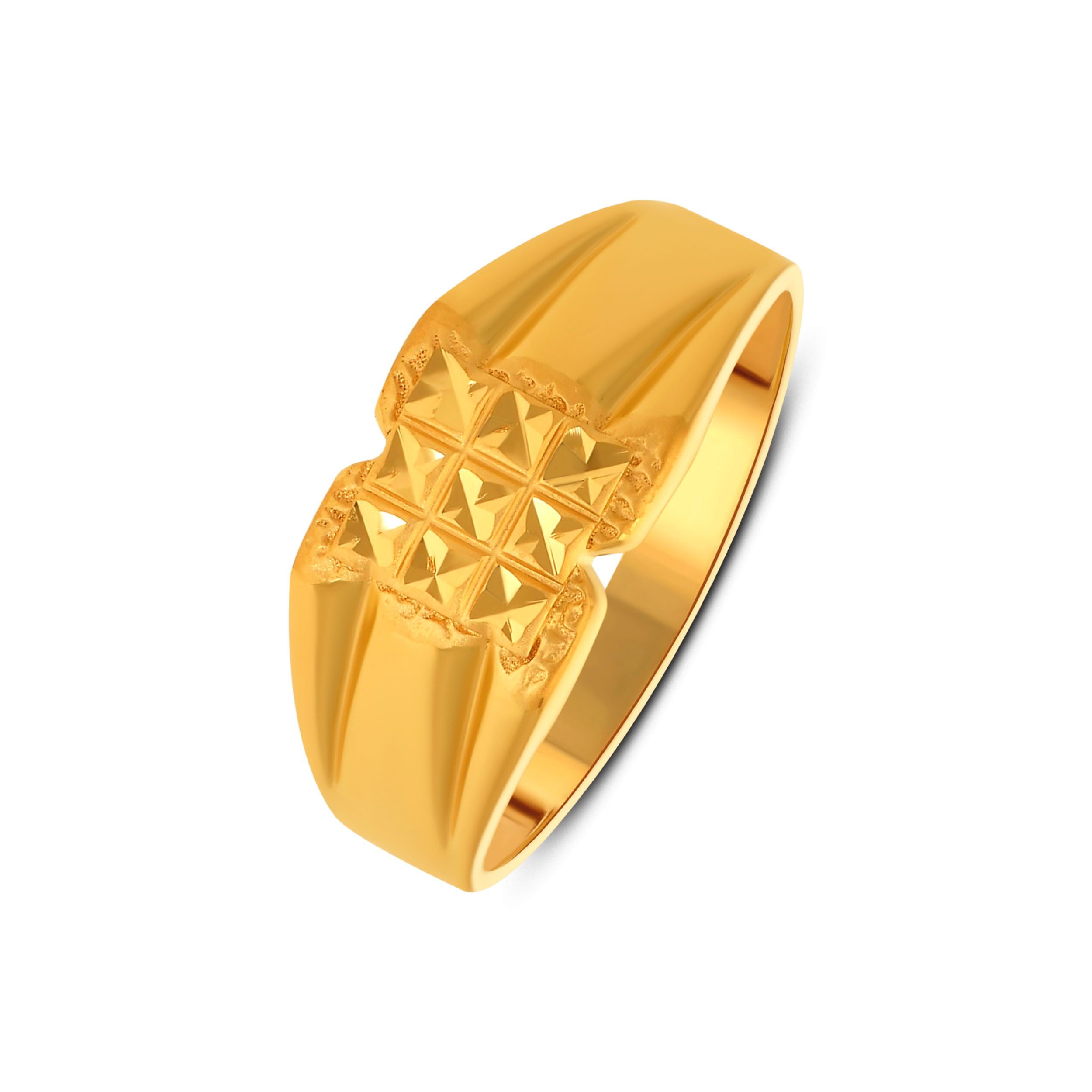 Masculine Vertex Men's Gold Ring