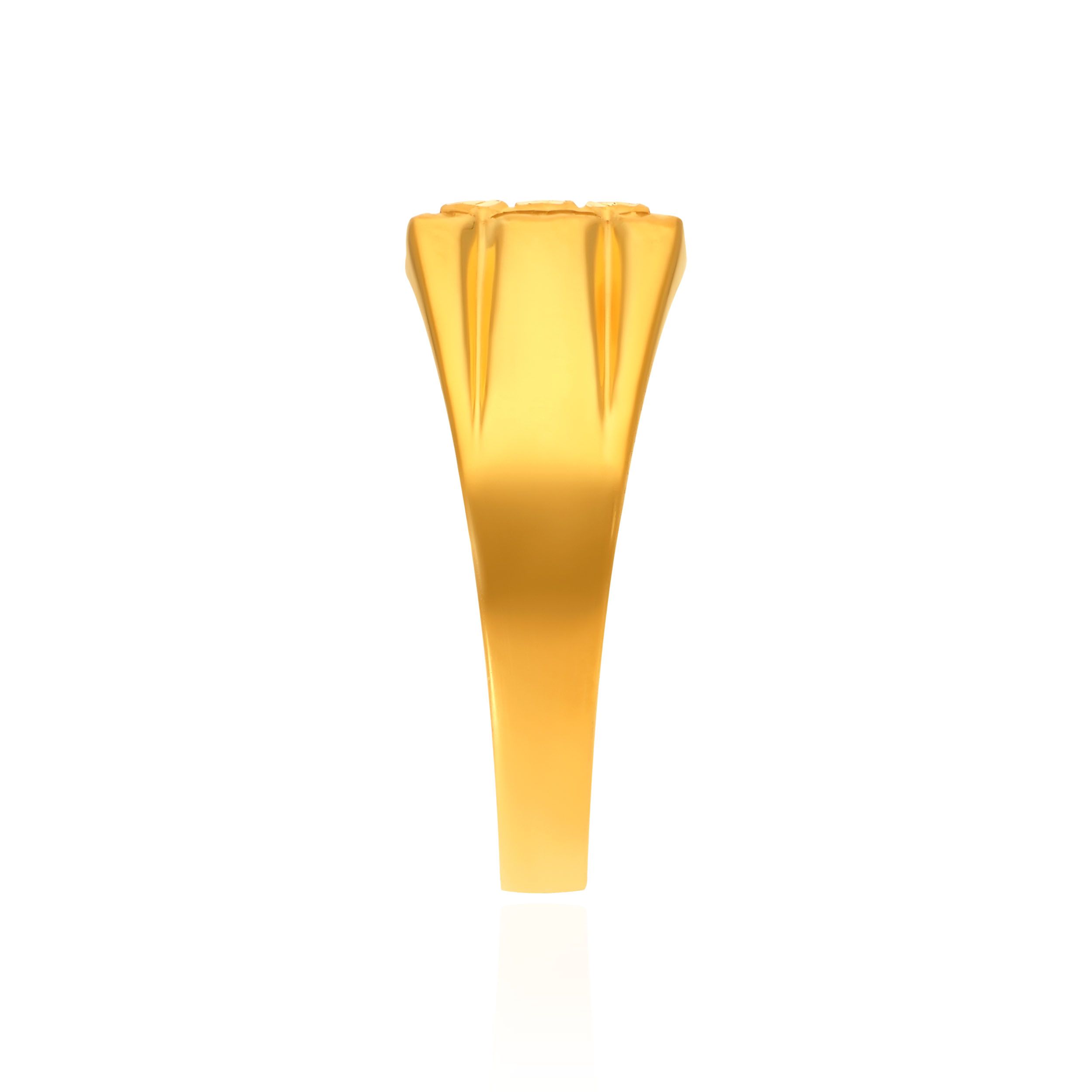 Masculine Vertex Men's Gold Ring alternate view 2