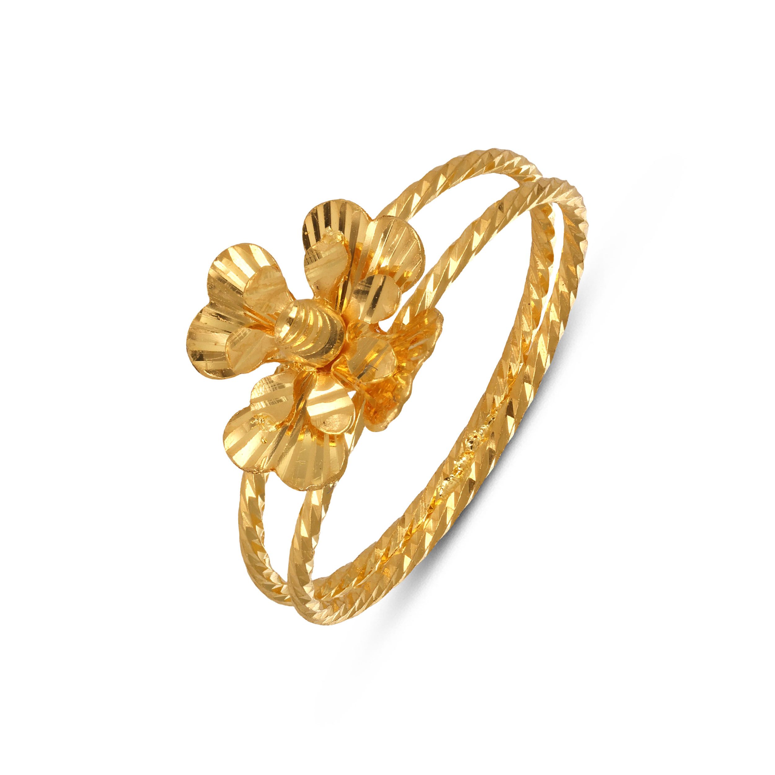Floral Spark Gold Ring