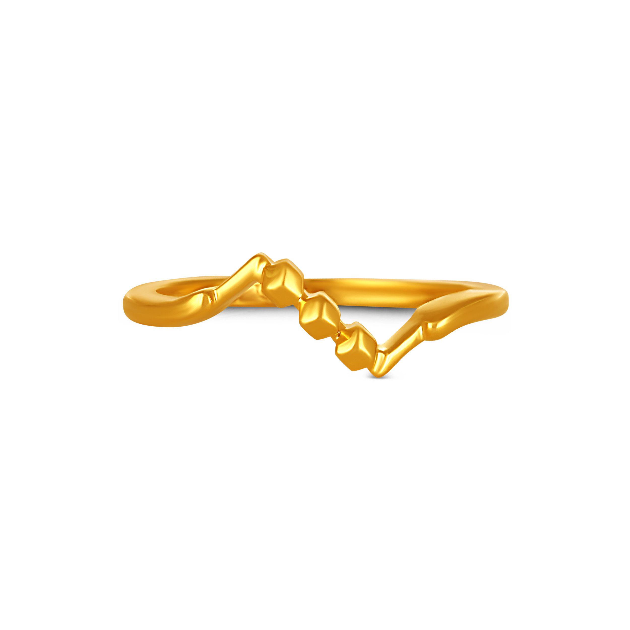 Faceted Bead Gold Ring alternate view 1