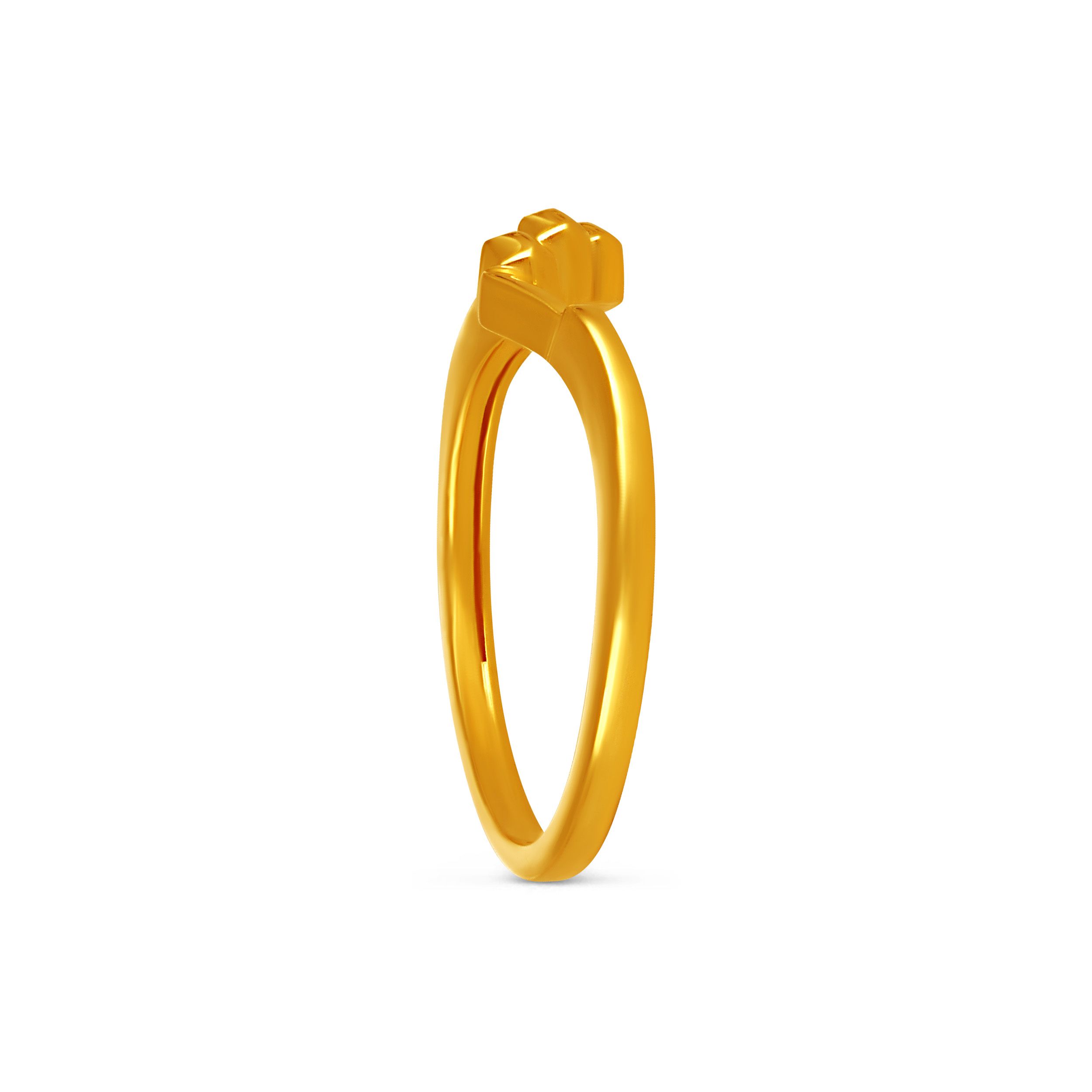 Faceted Bead Gold Ring alternate view 2