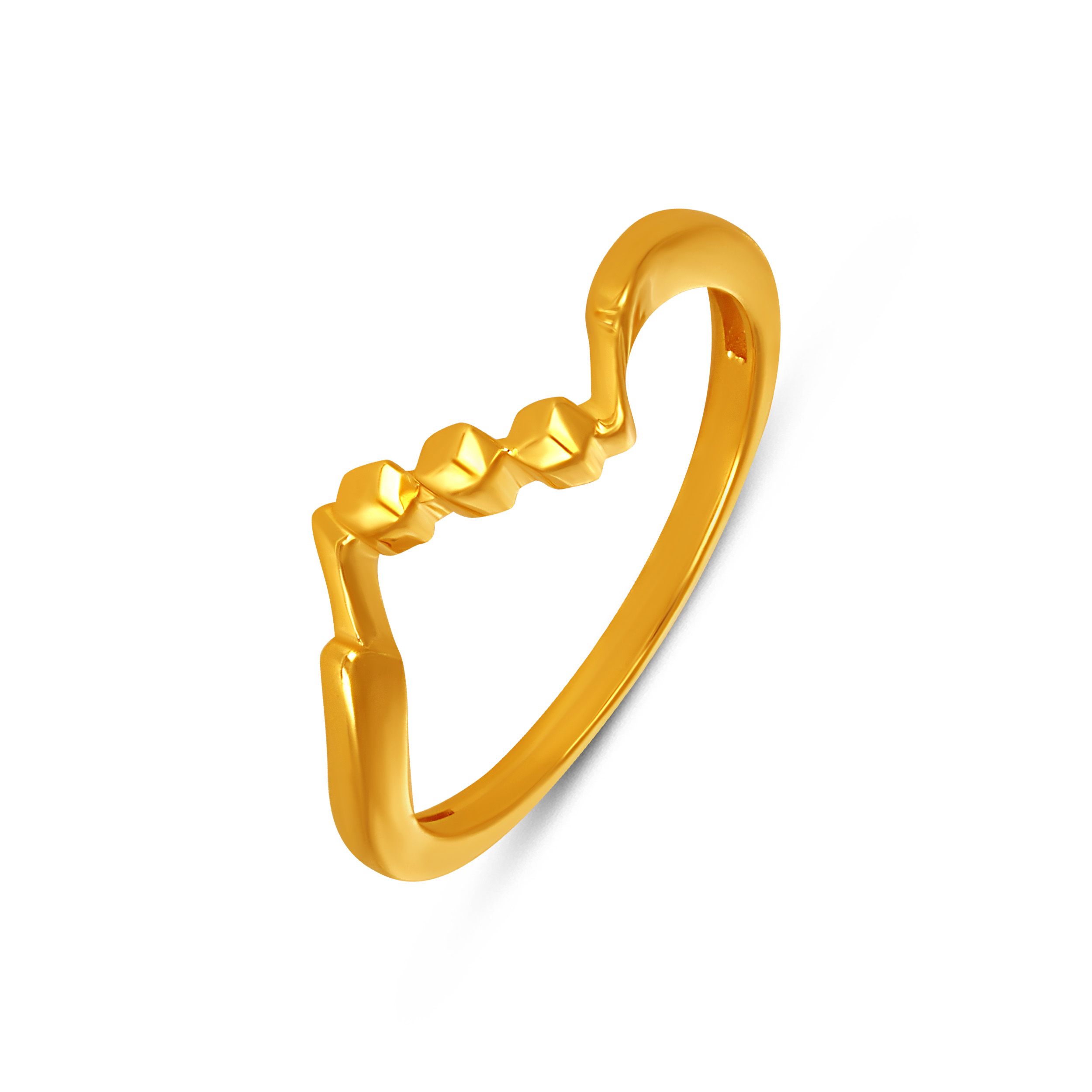 Faceted Bead Gold Ring