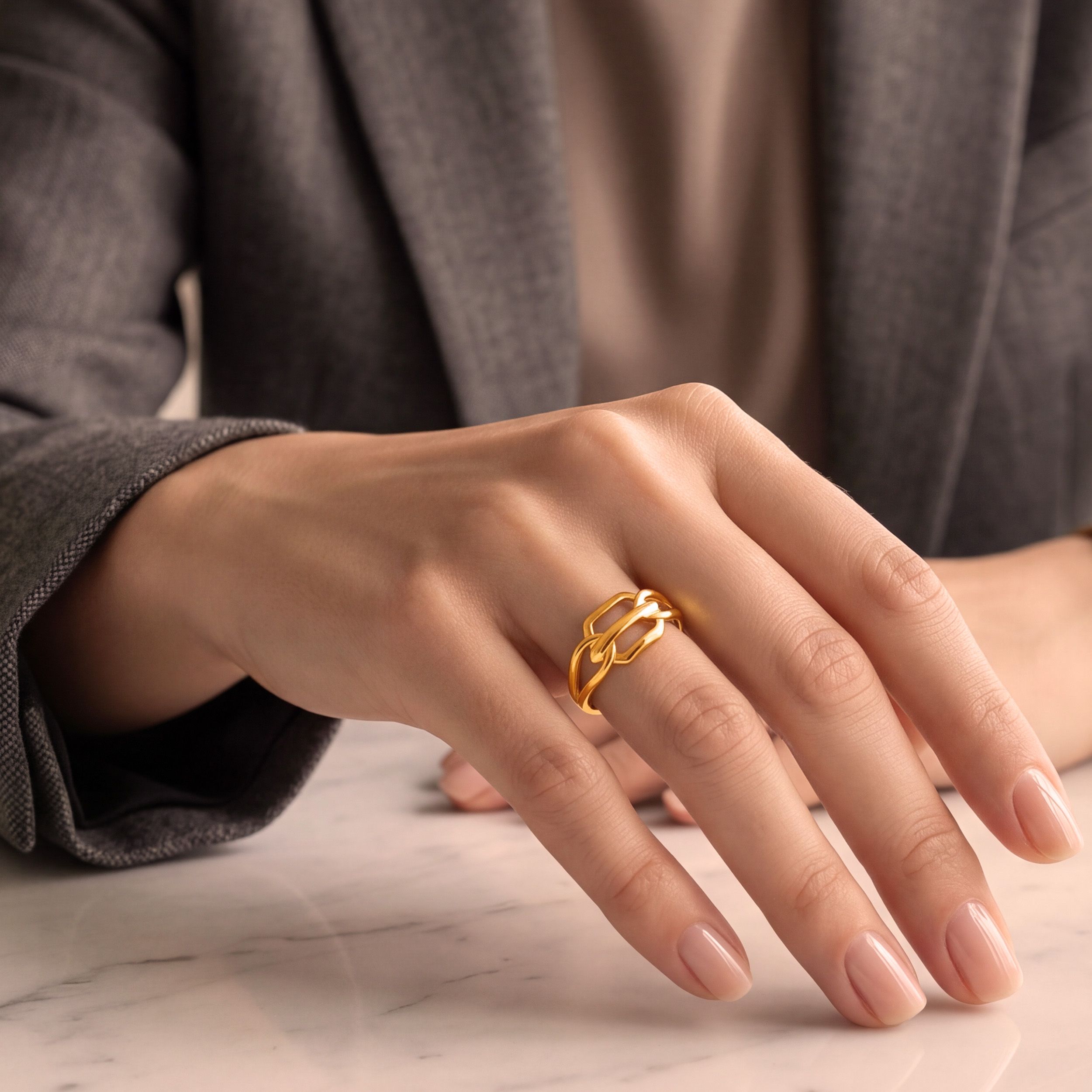 Linked Grace Gold Ring alternate view 3