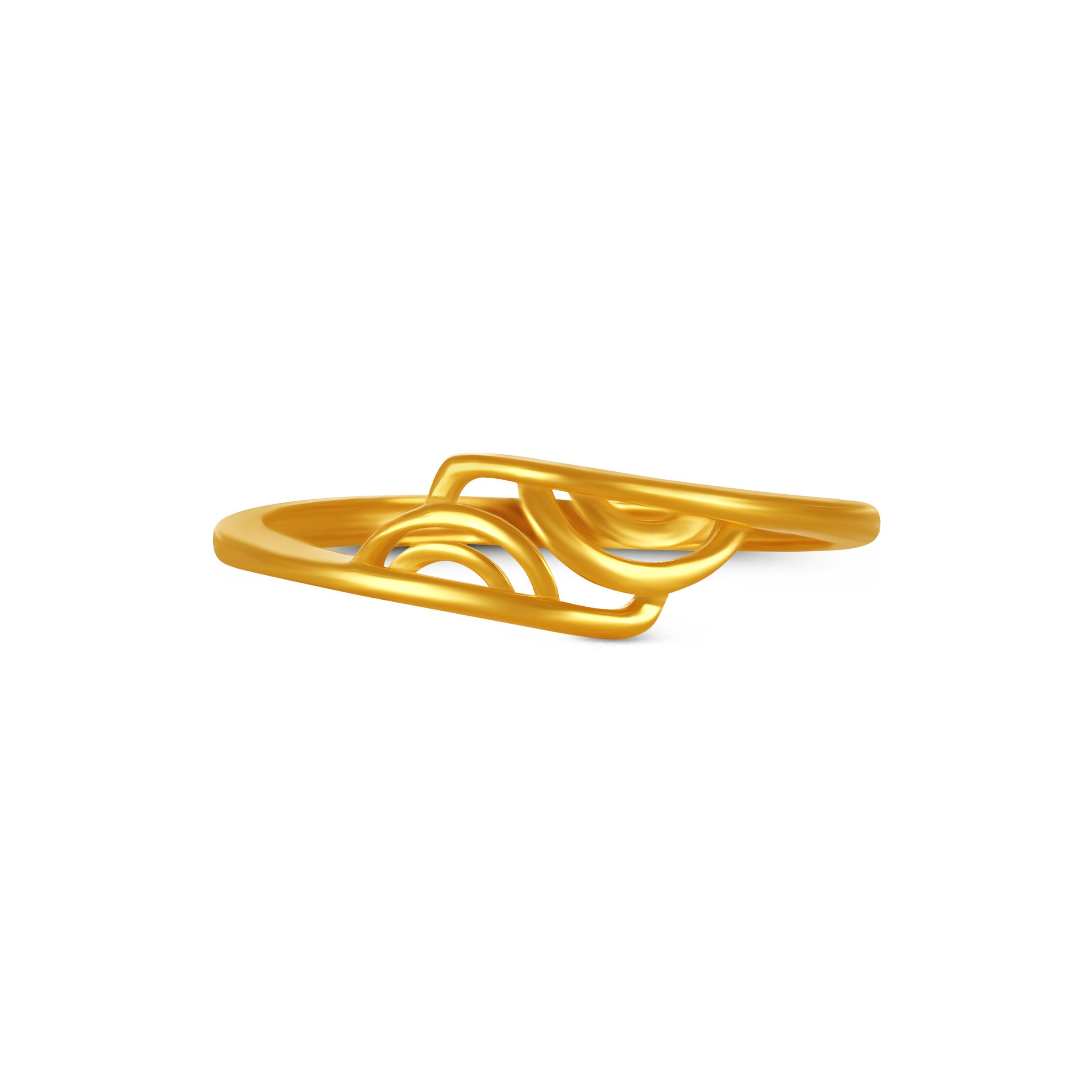 Parallel Ripple Gold Ring alternate view 1