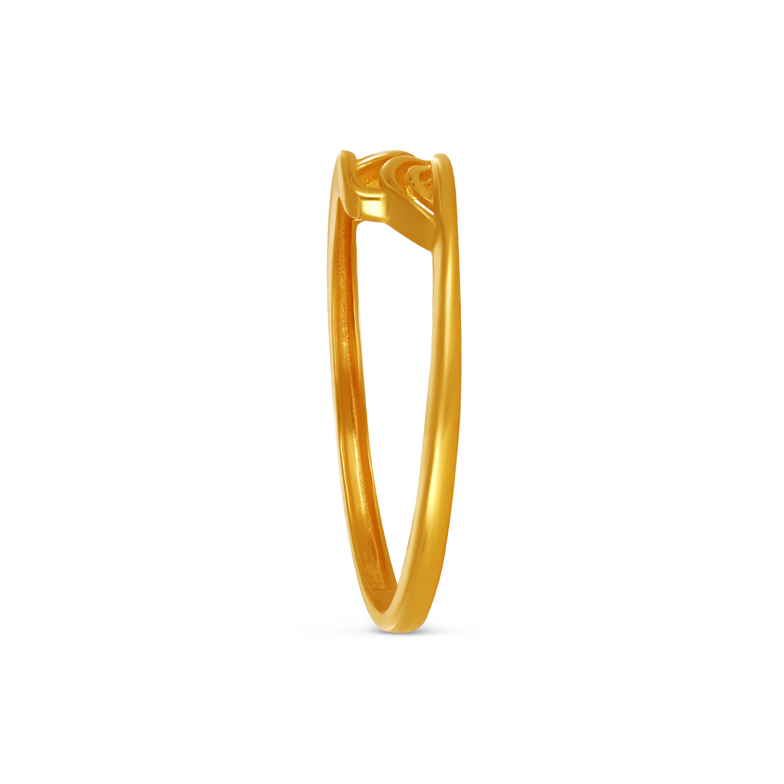 Parallel Ripple Gold Ring alternate view 2
