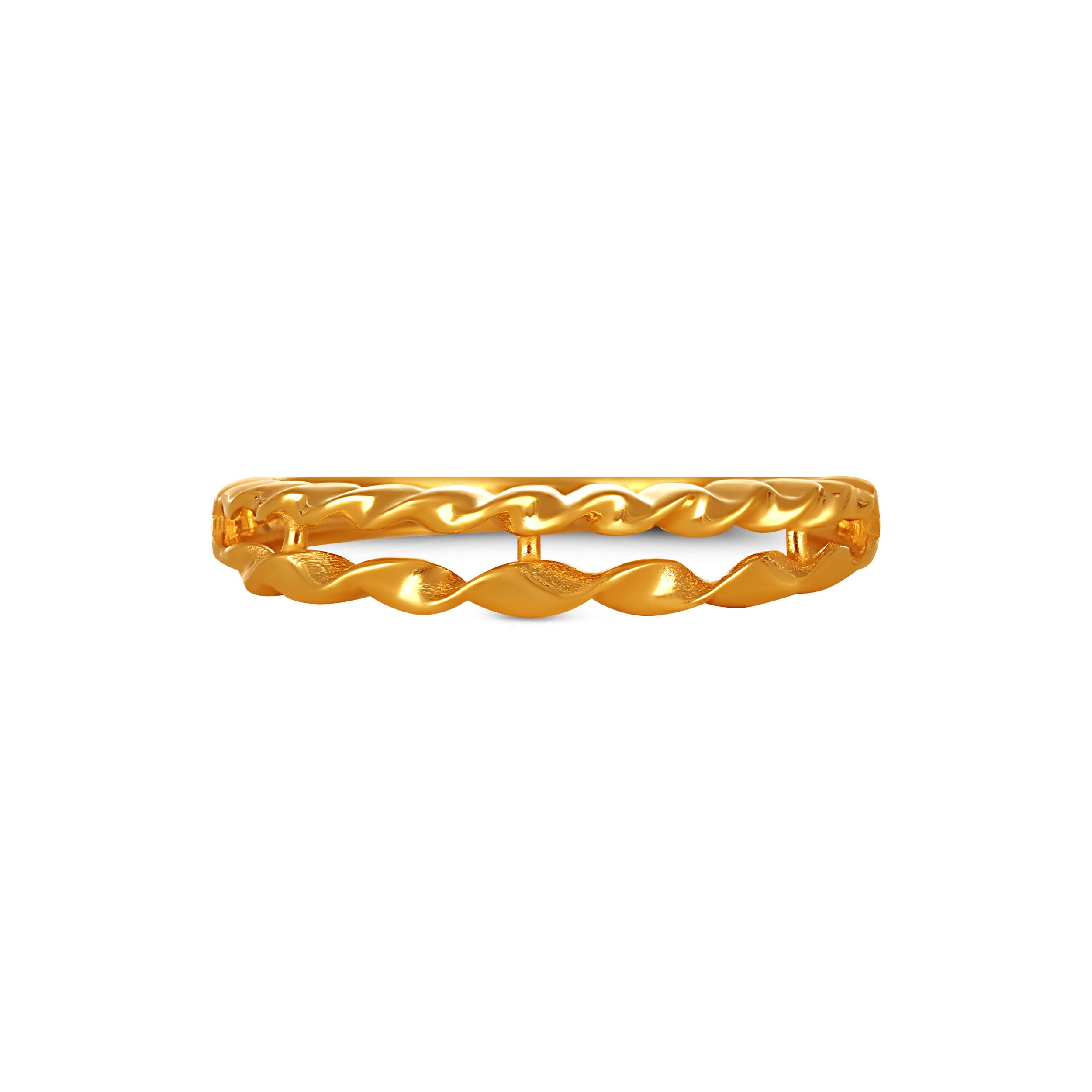 Dual Ribbon Gold Ring alternate view 1