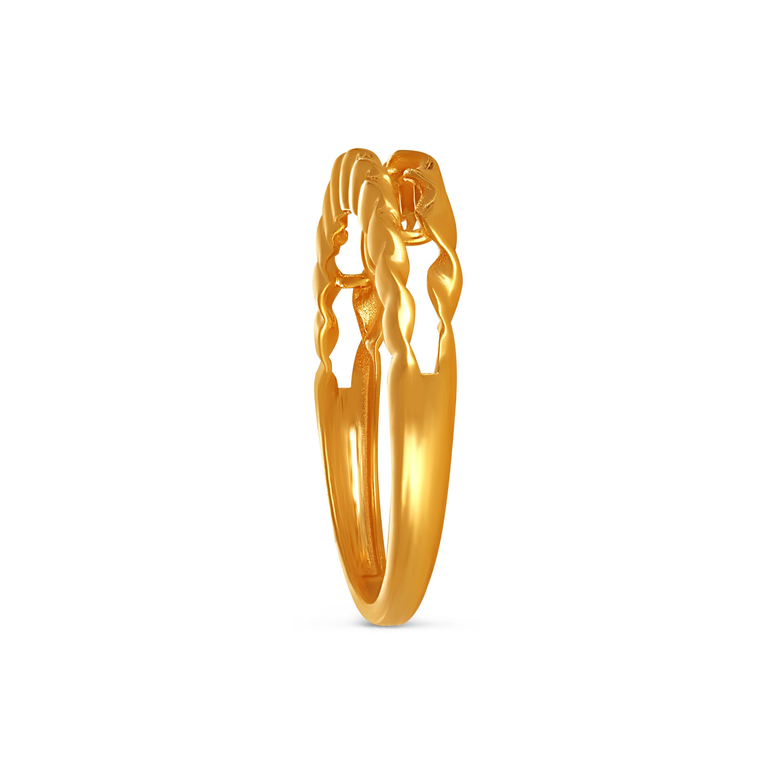 Dual Ribbon Gold Ring alternate view 2