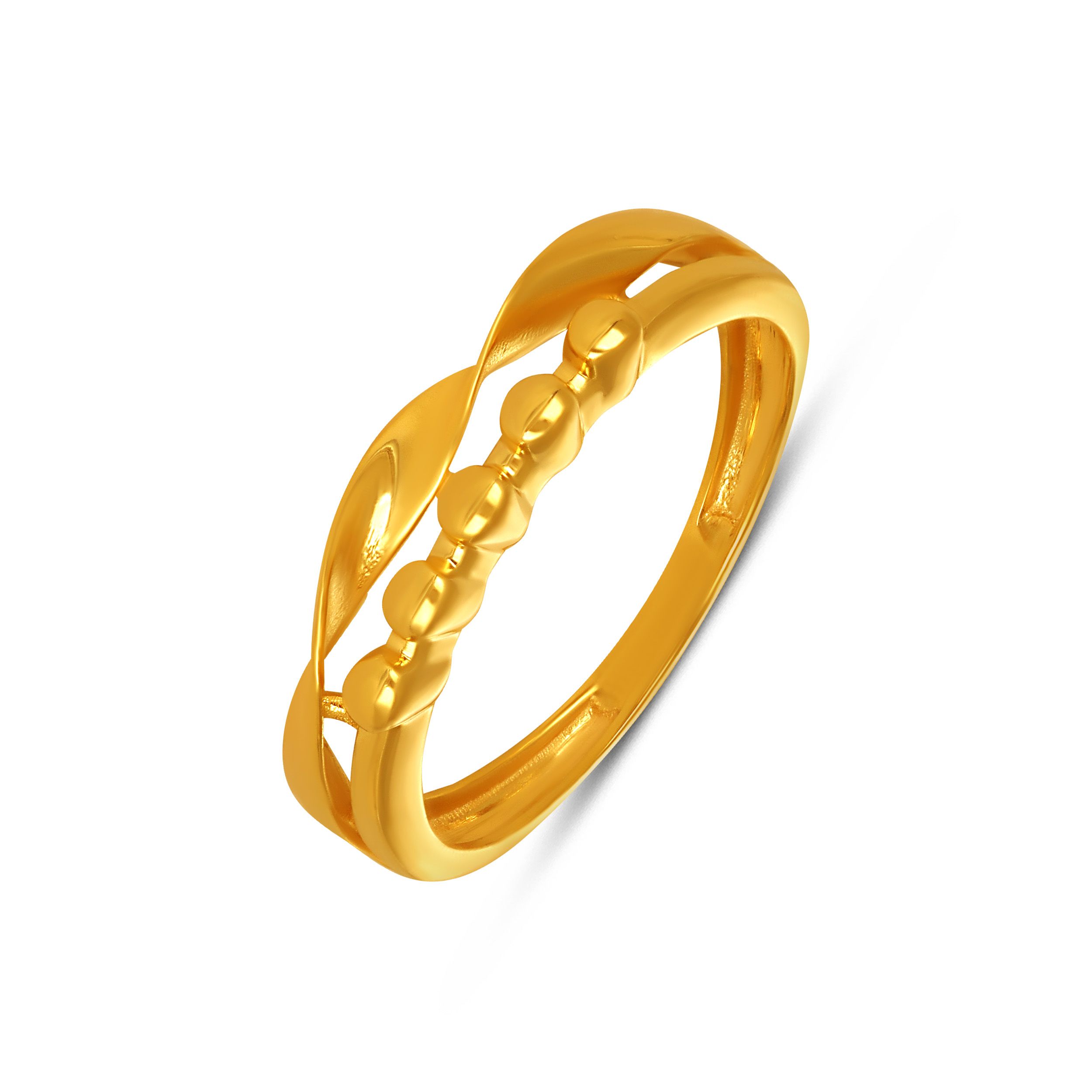 Beaded Brilliance Gold Ring