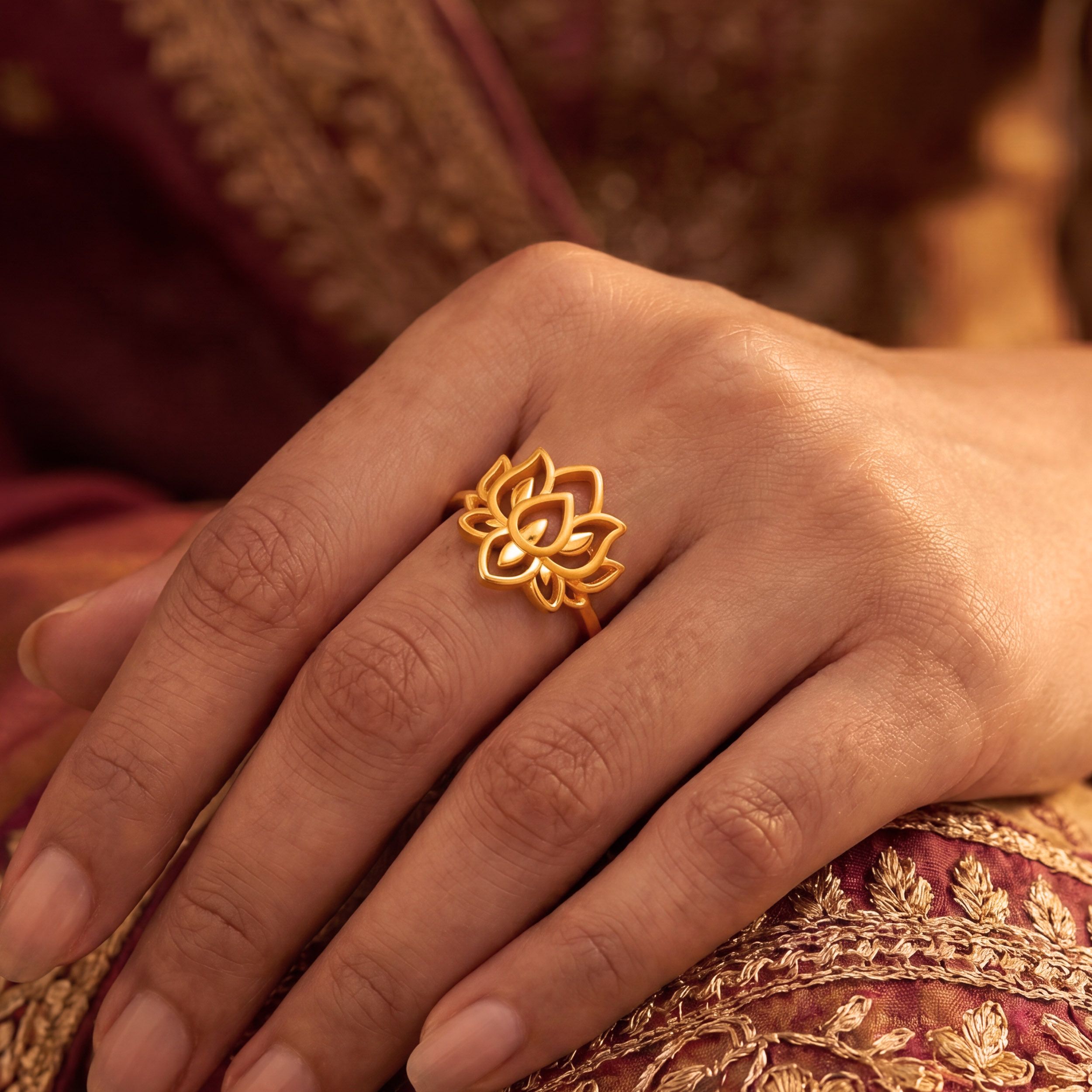 Lotus Aura Gold Ring alternate view 3