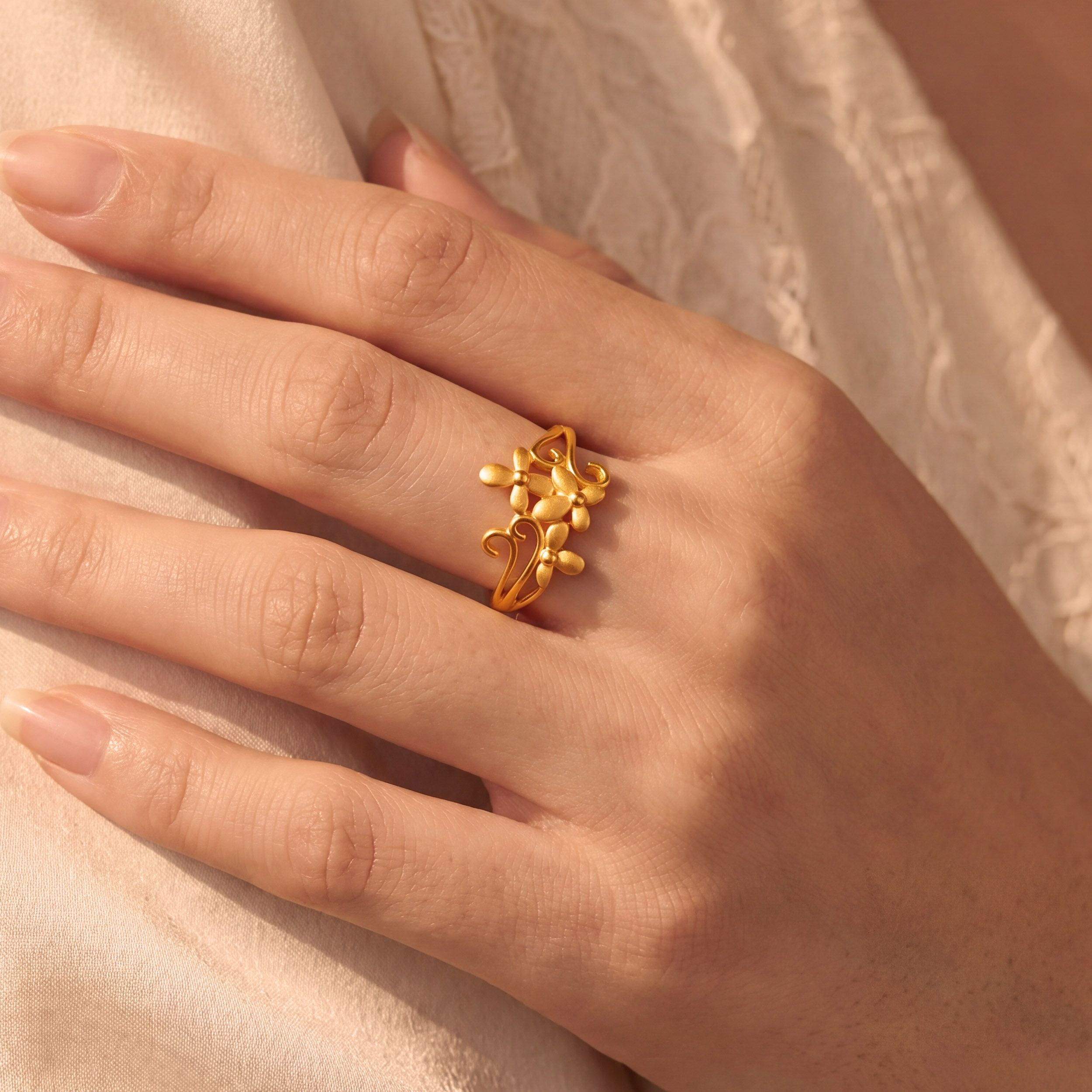 Floral Whimsy Gold Ring alternate view 3