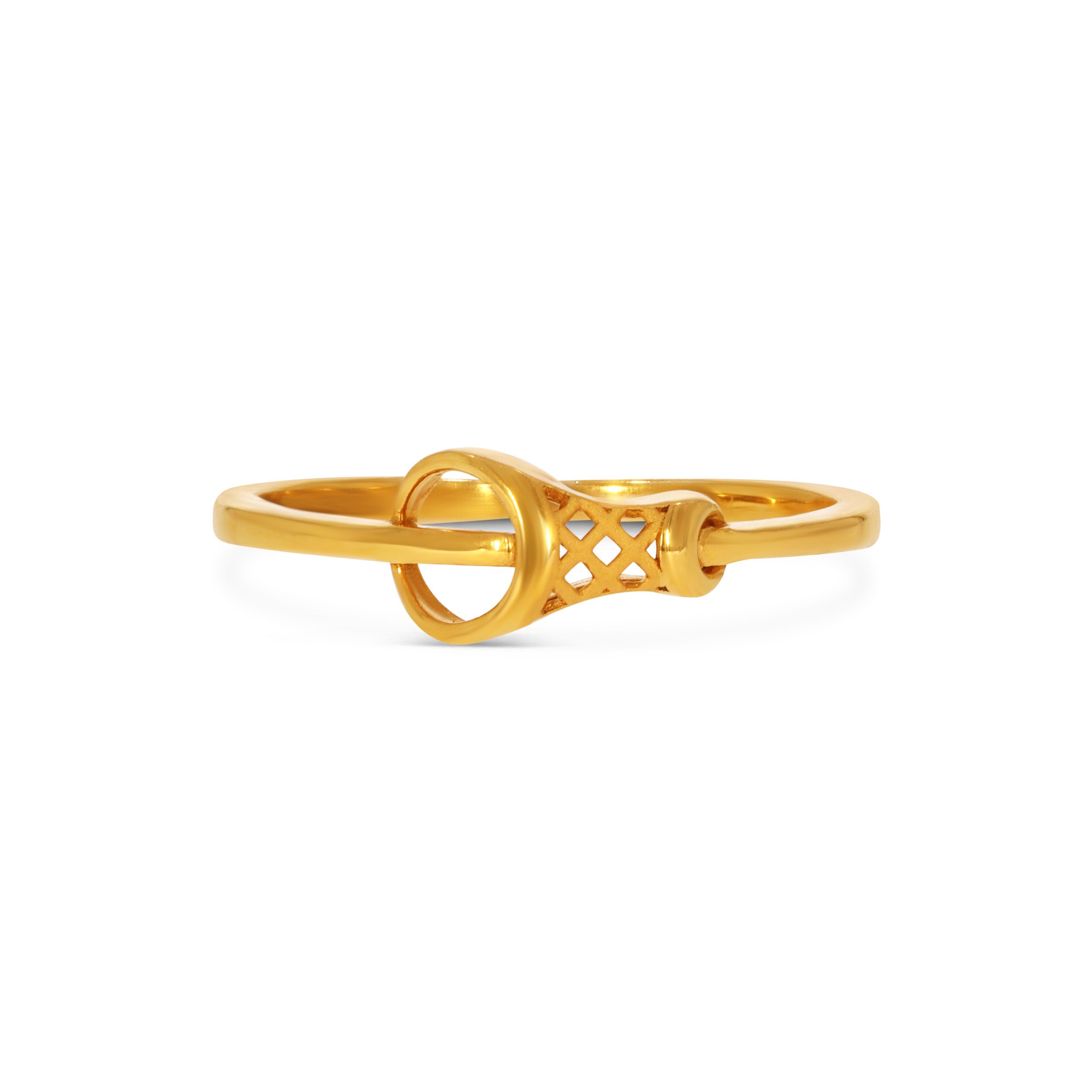 Modern Knot Gold Ring alternate view 1
