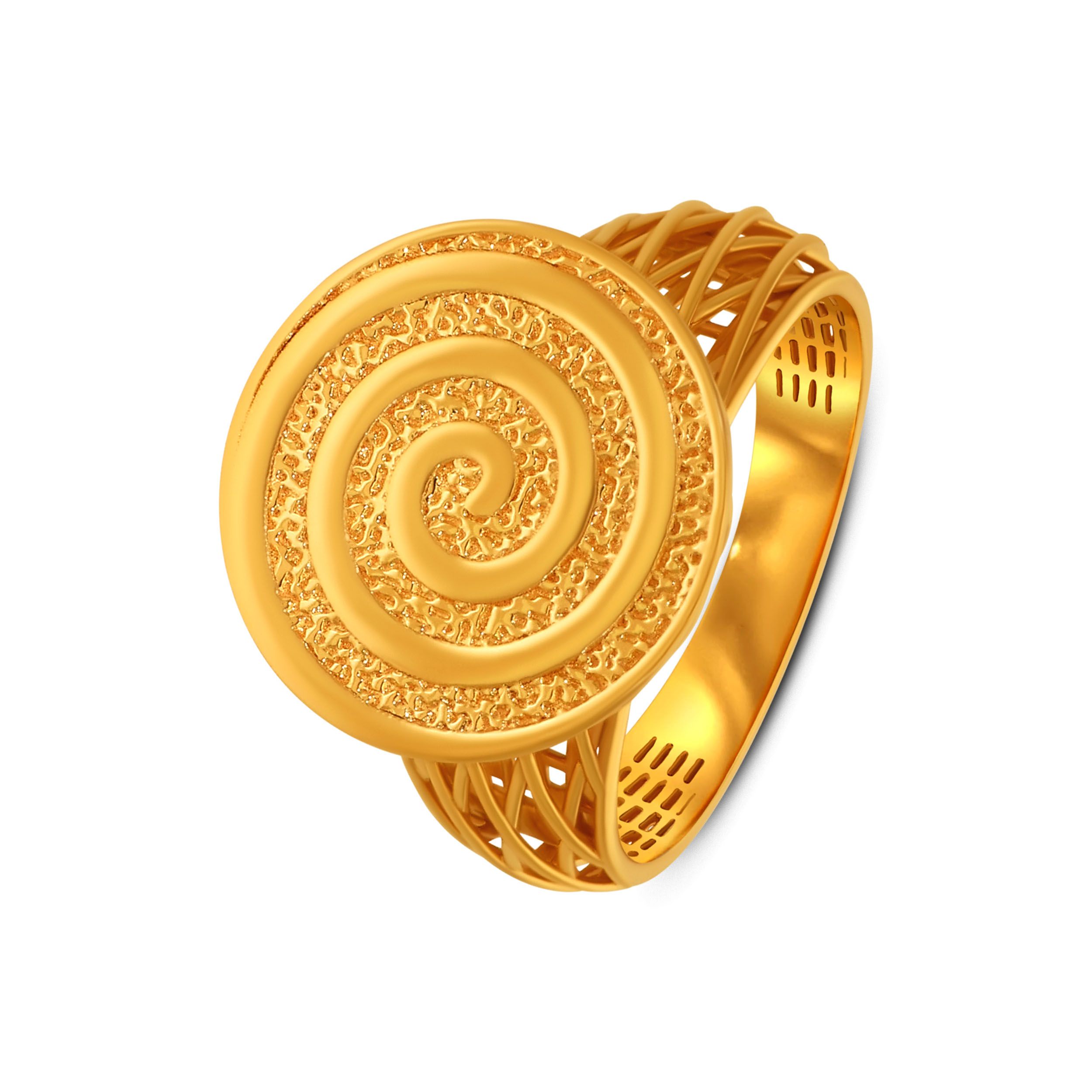 Trellis Spiral Gold Ring