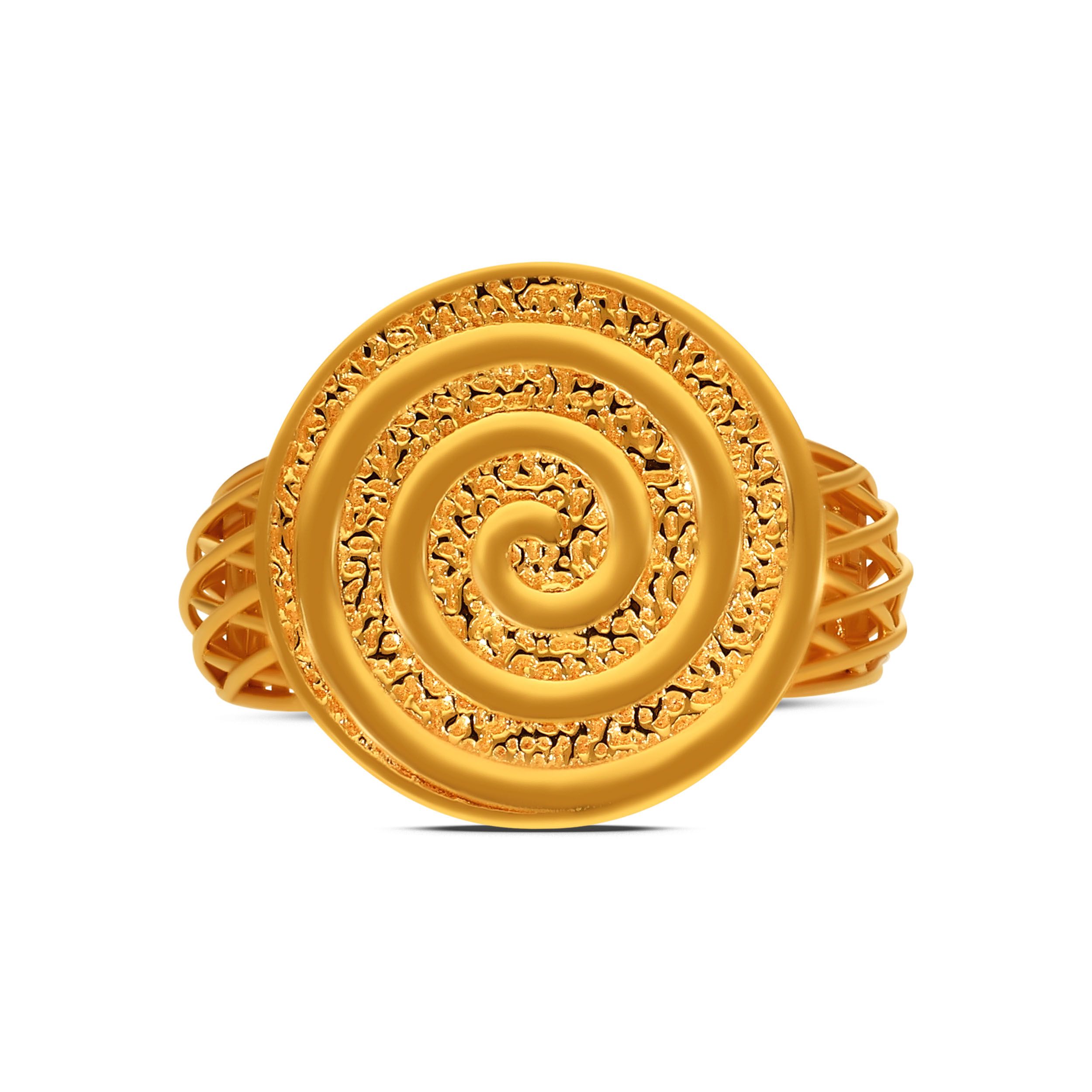 Trellis Spiral Gold Ring alternate view 1