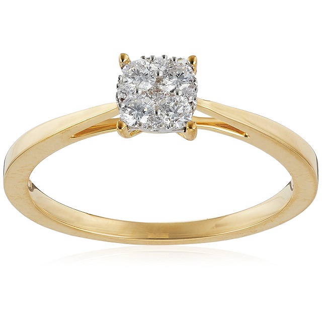 Princess Cluster Diamond Ring alternate view 1