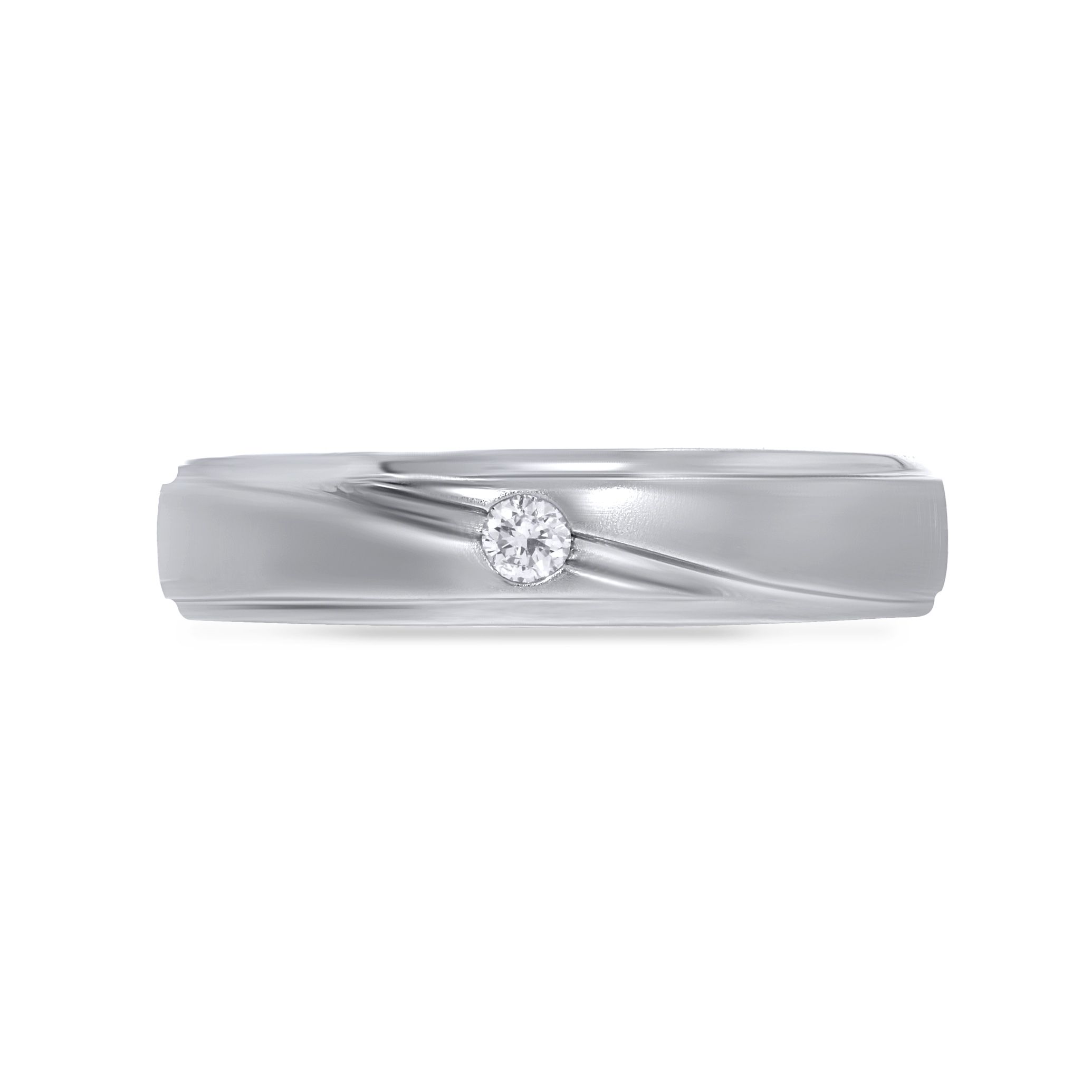 Piercing Shimmer Men Platinum Band Ring alternate view 1