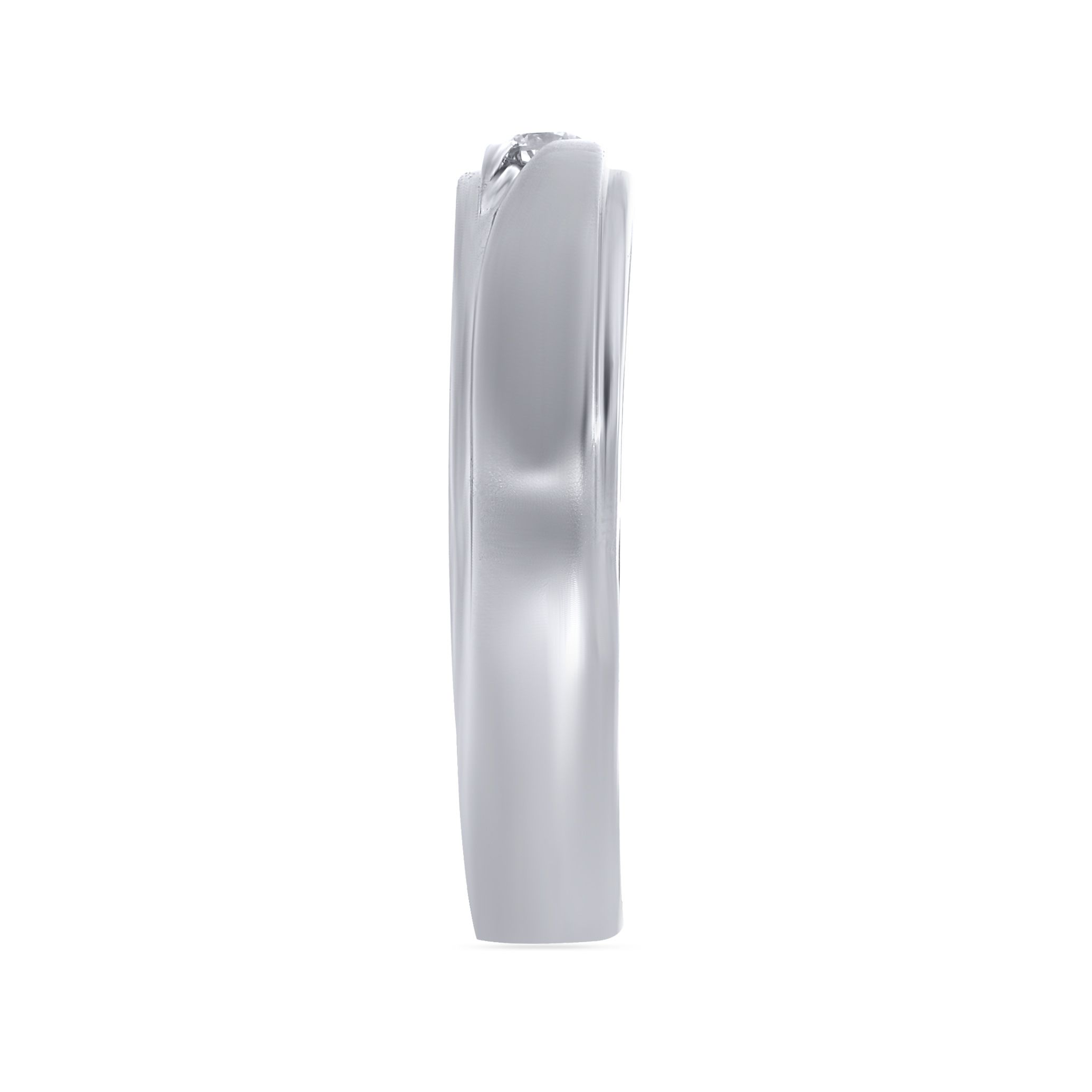 Piercing Shimmer Men Platinum Band Ring alternate view 2