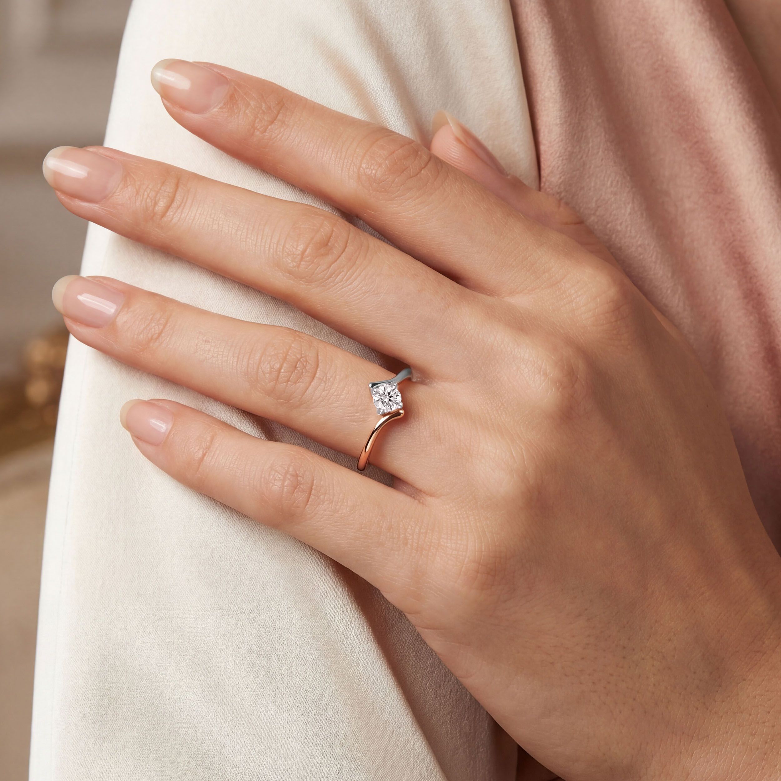 Twilight Solitaire Platinum Ring alternate view 3