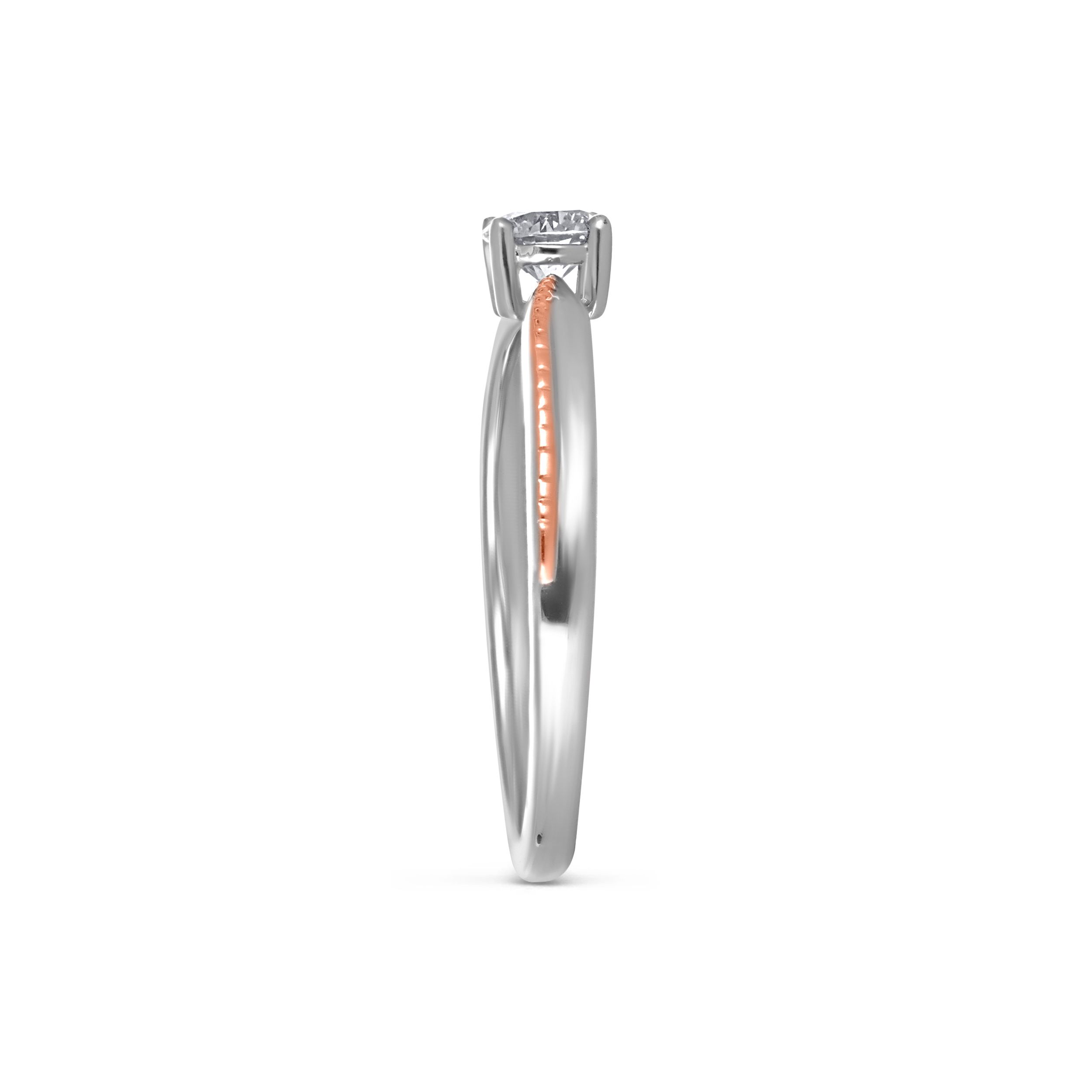 Interlude Dual Tone Solitaire Platinum Ring alternate view 2