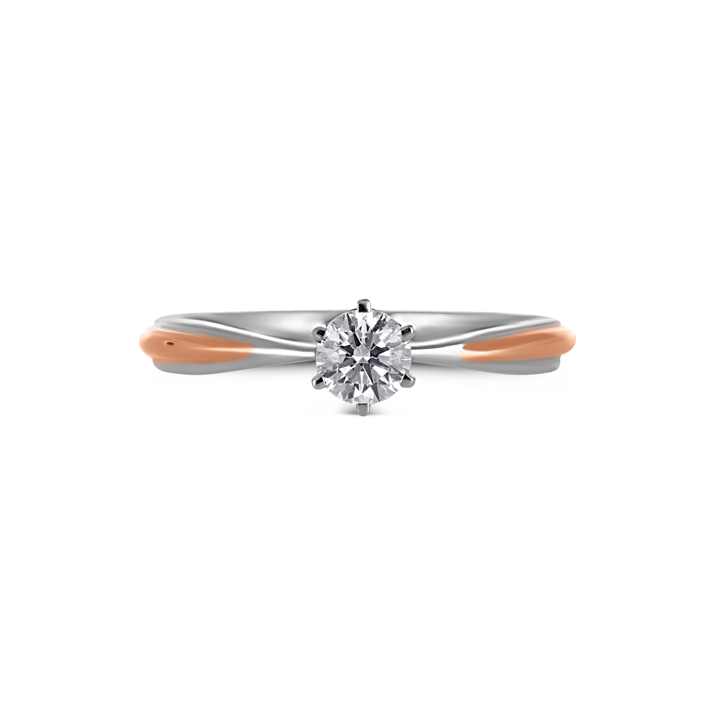 Luminous Ribbon Platinum Diamond Ring alternate view 1