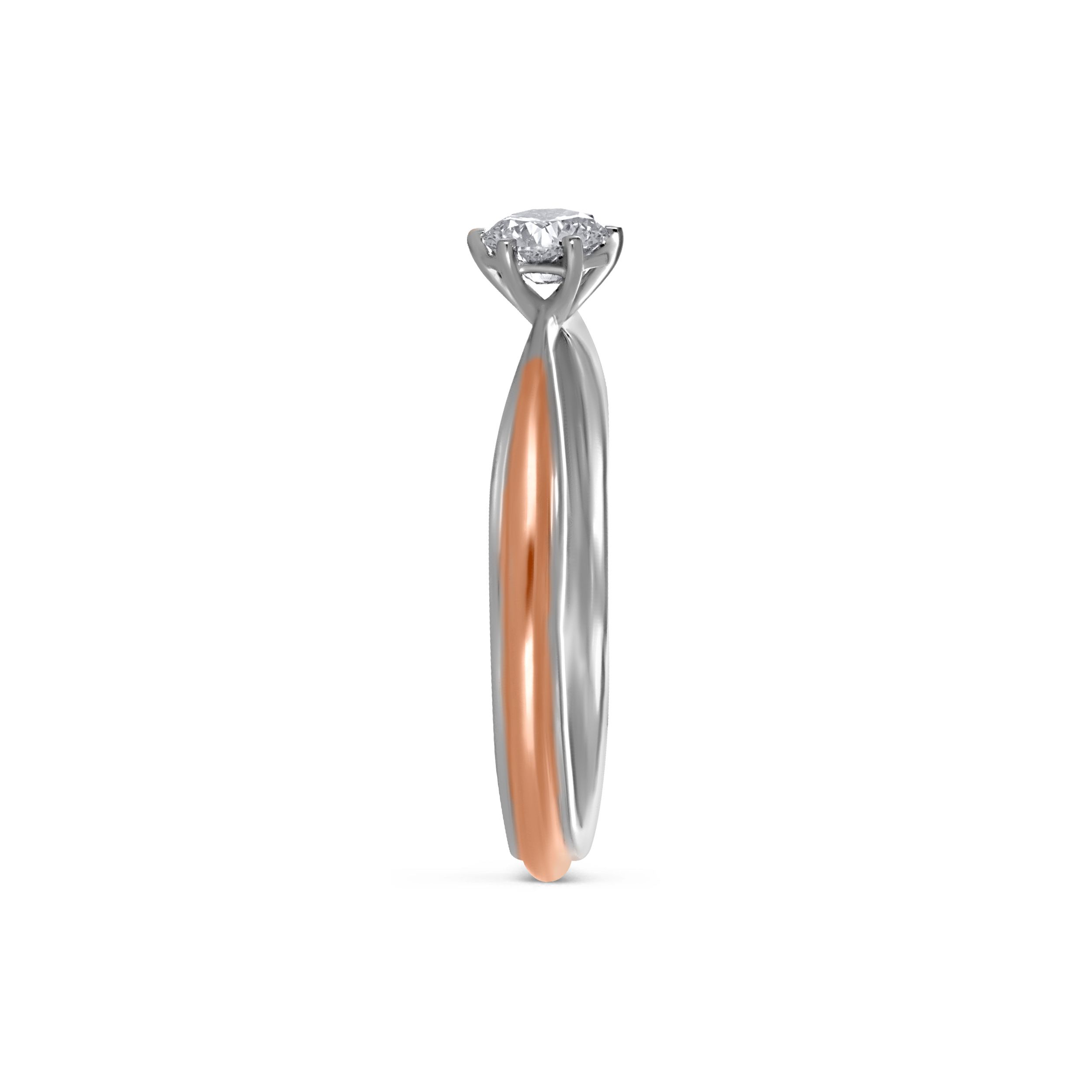 Luminous Ribbon Platinum Diamond Ring alternate view 2