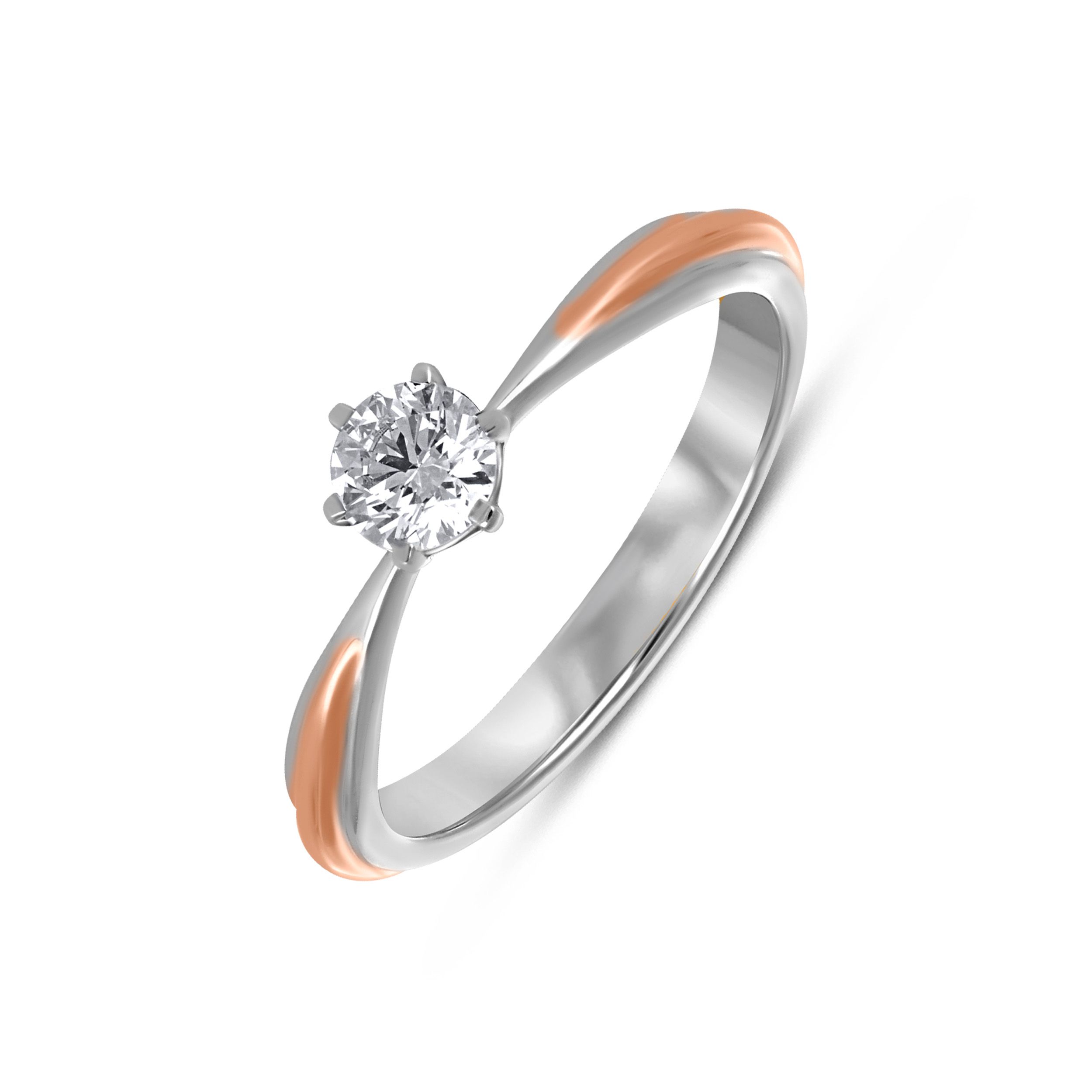 Luminous Ribbon Platinum Diamond Ring