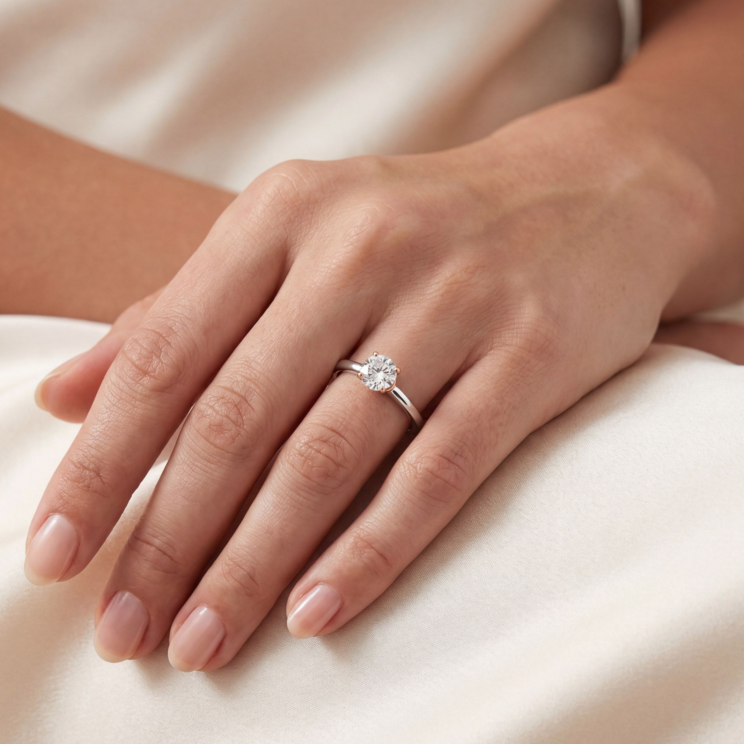 Roselight Solitaire Diamond Ring alternate view 3