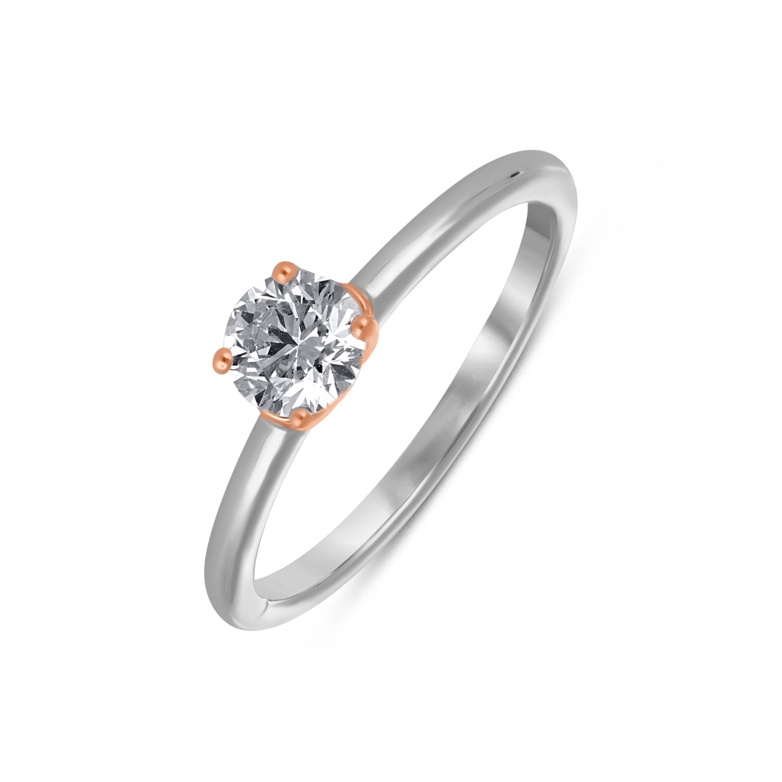 Roselight Solitaire Diamond Ring