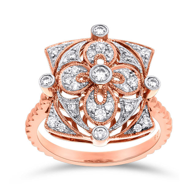 Floral Victorian Diamond Ring alternate view 1