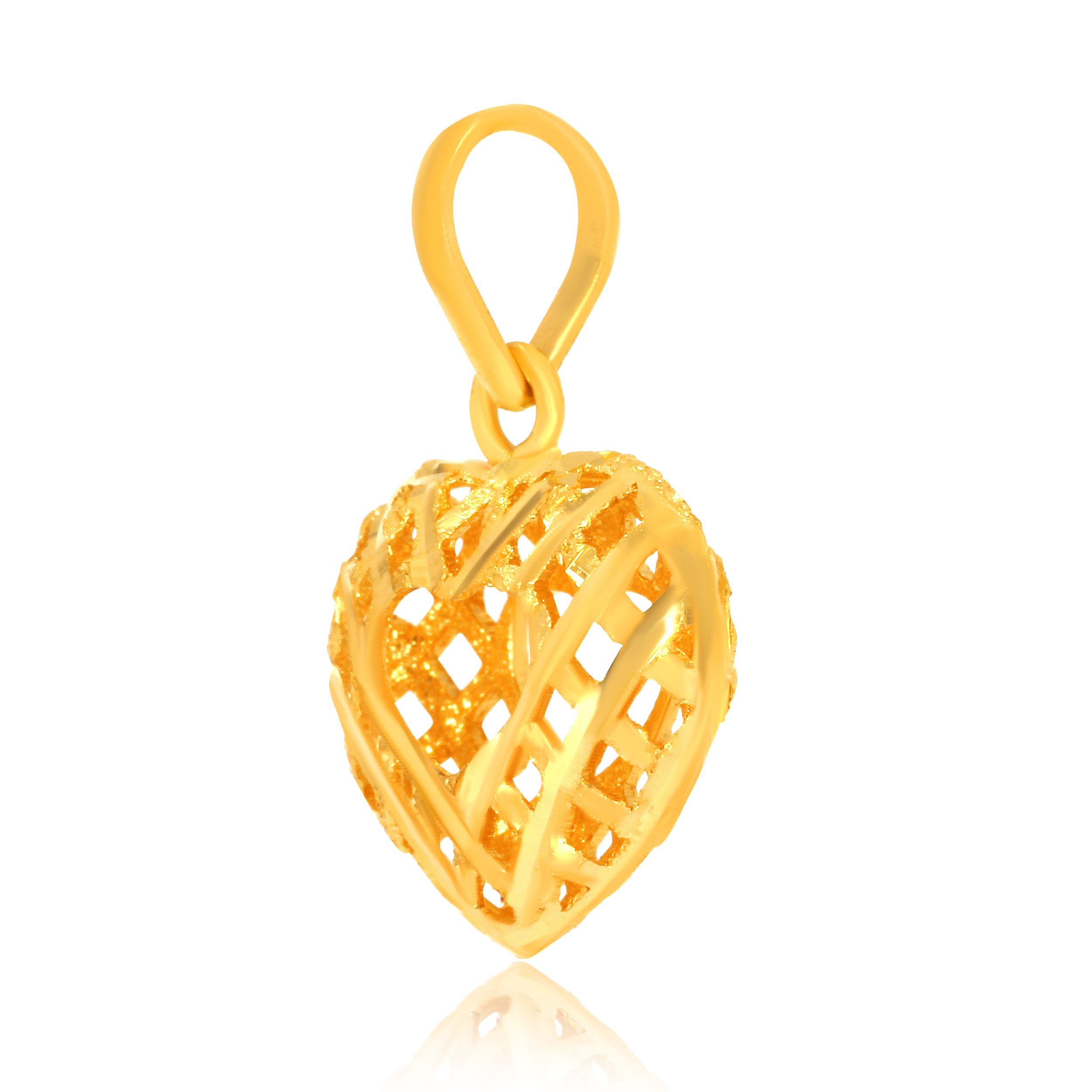 Intricate Love Gold Pendant - Senco Gold and Diamonds