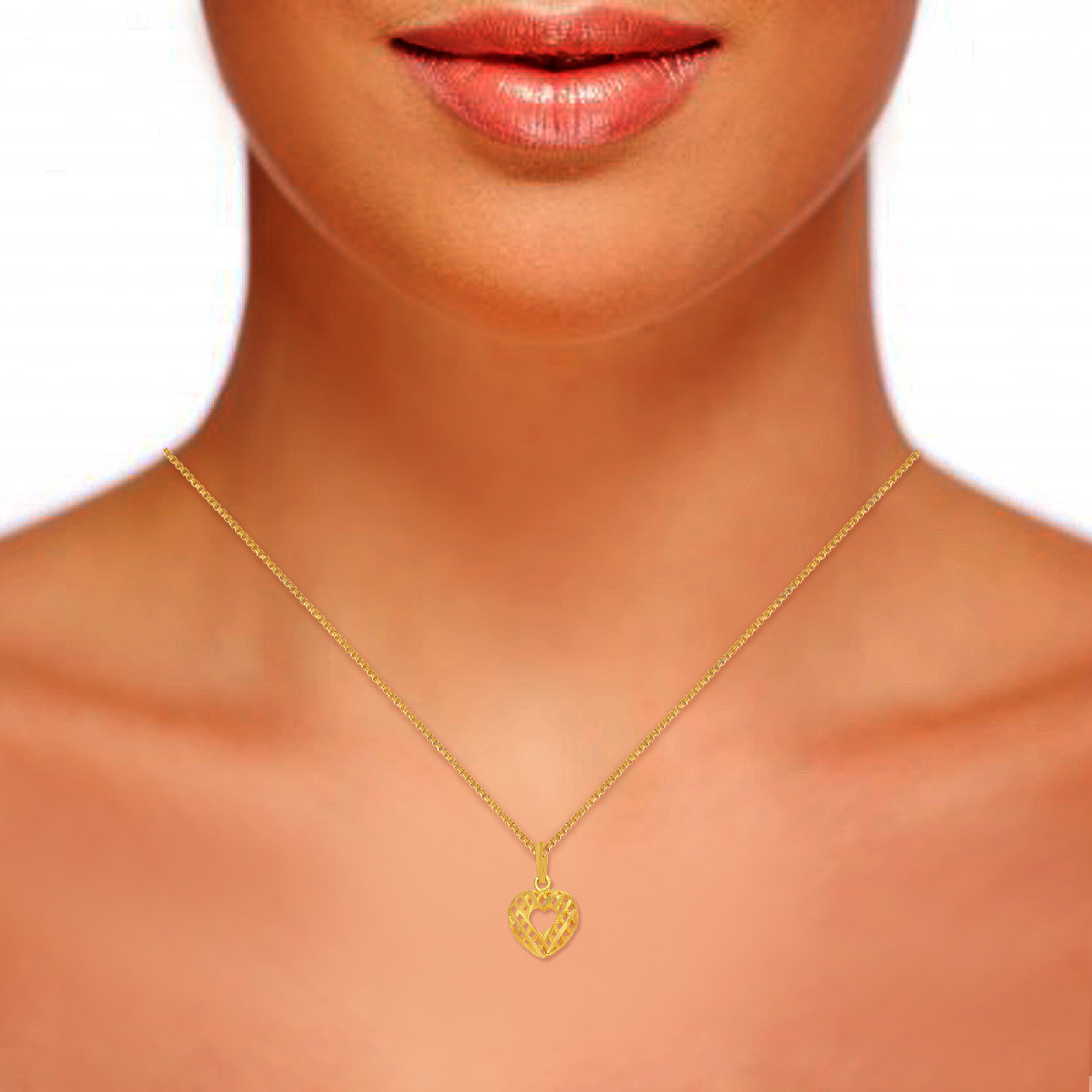 Intricate Love Gold Pendant - Senco Gold and Diamonds