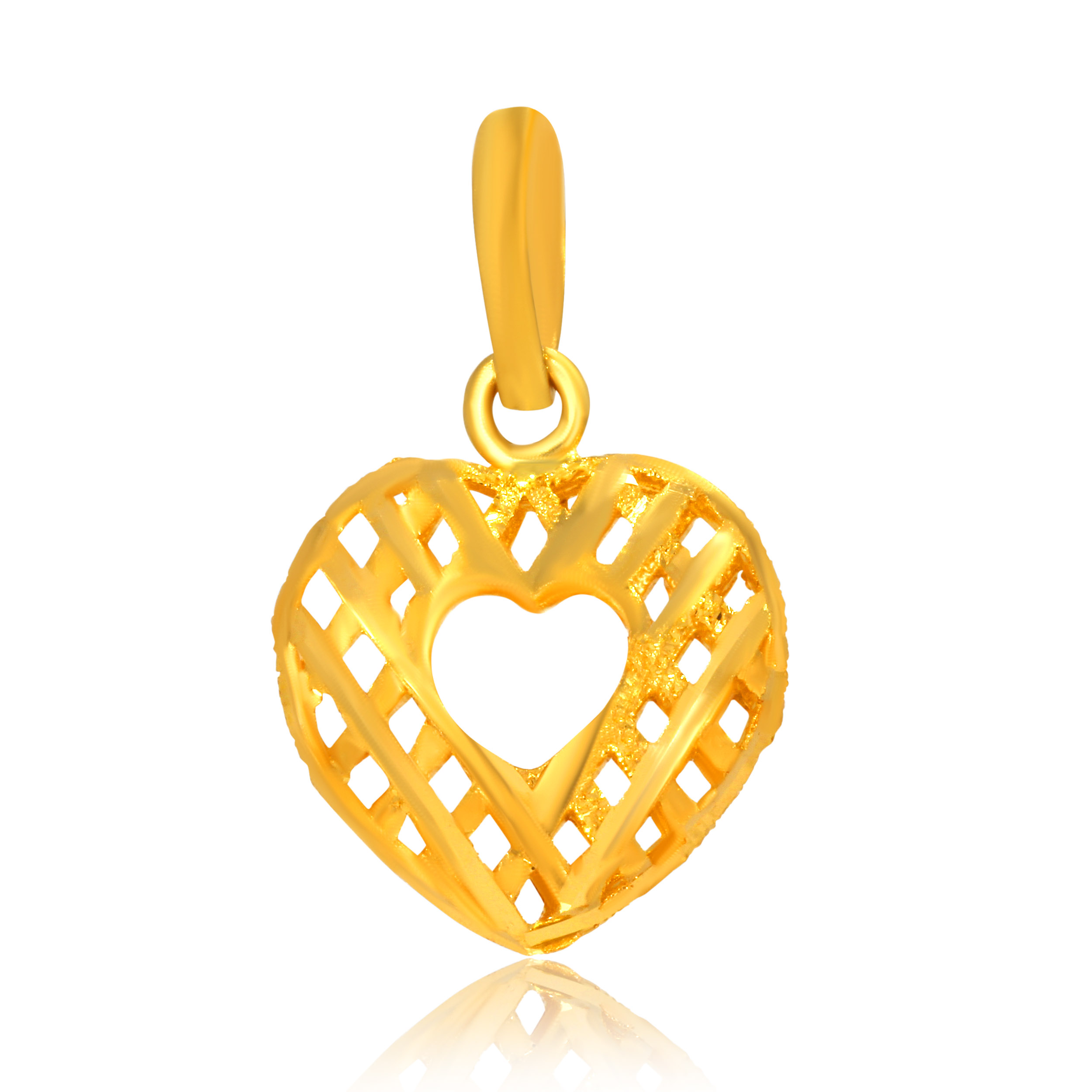 Intricate Love Gold Pendant - Senco Gold and Diamonds