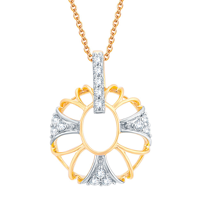Abstract Blossom Diamond Pendant - Senco Gold and Diamonds