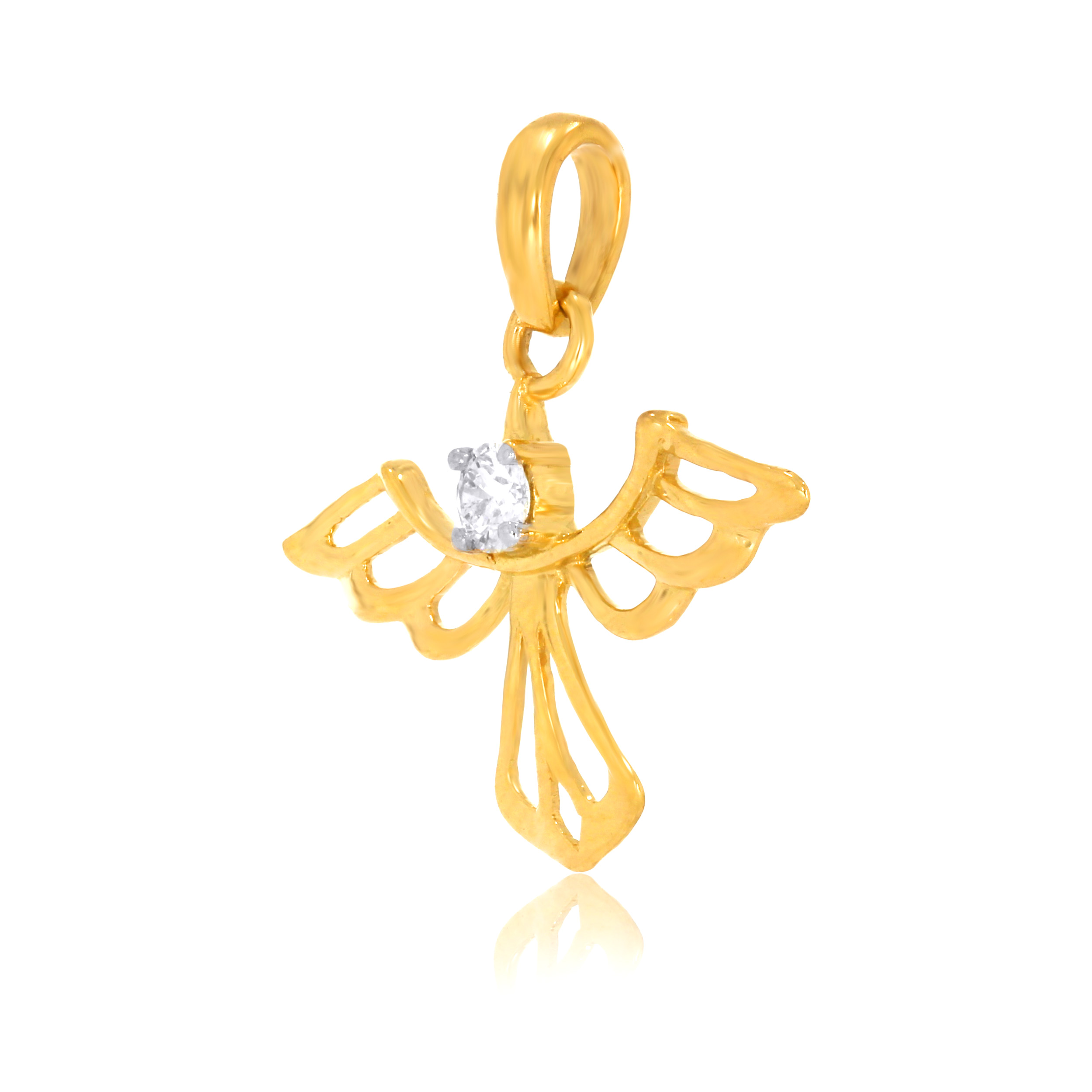 Pretty Bird Solitaire Pendant - Senco Gold and Diamonds