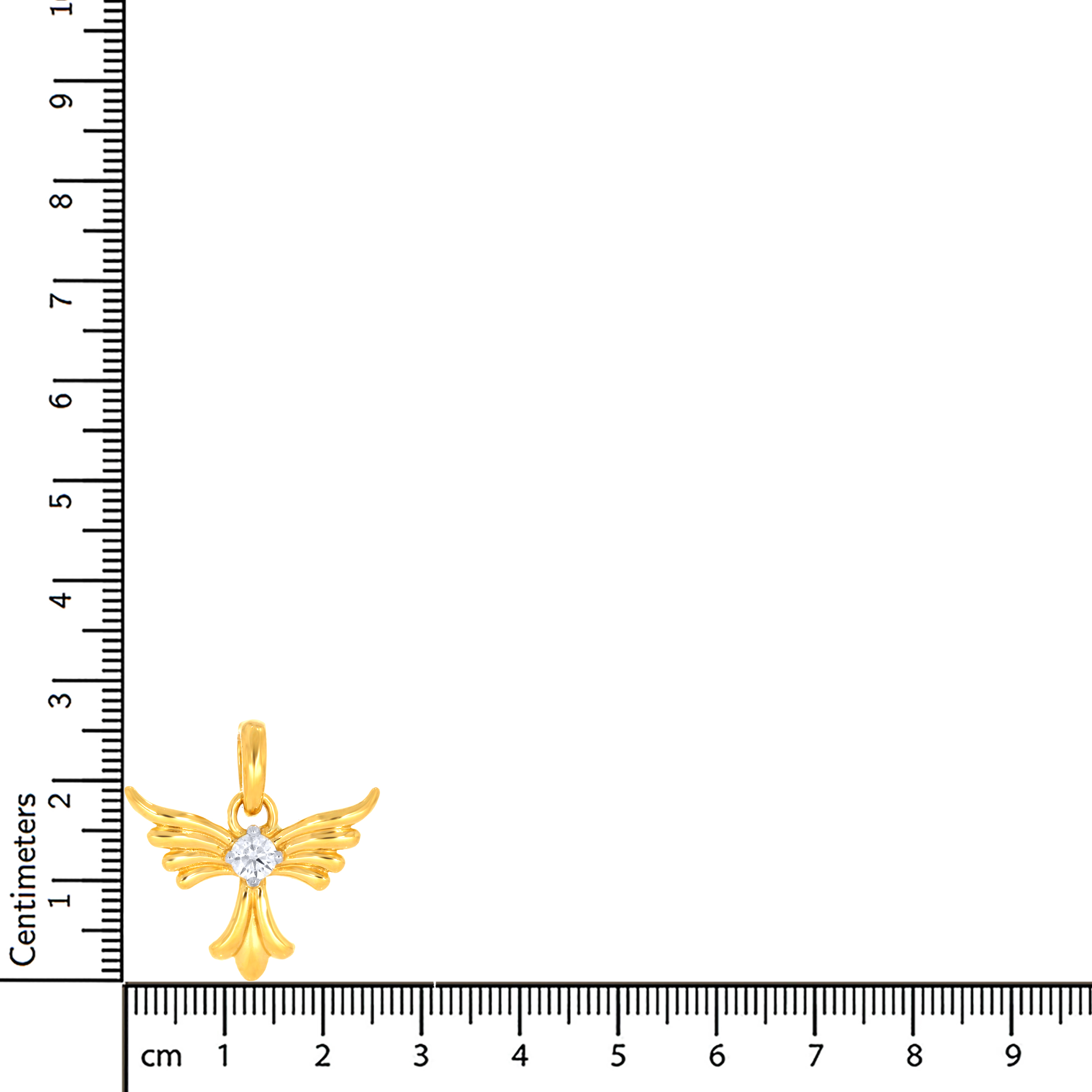 Wings of Delight Solitaire Pendant - Senco Gold and Diamonds