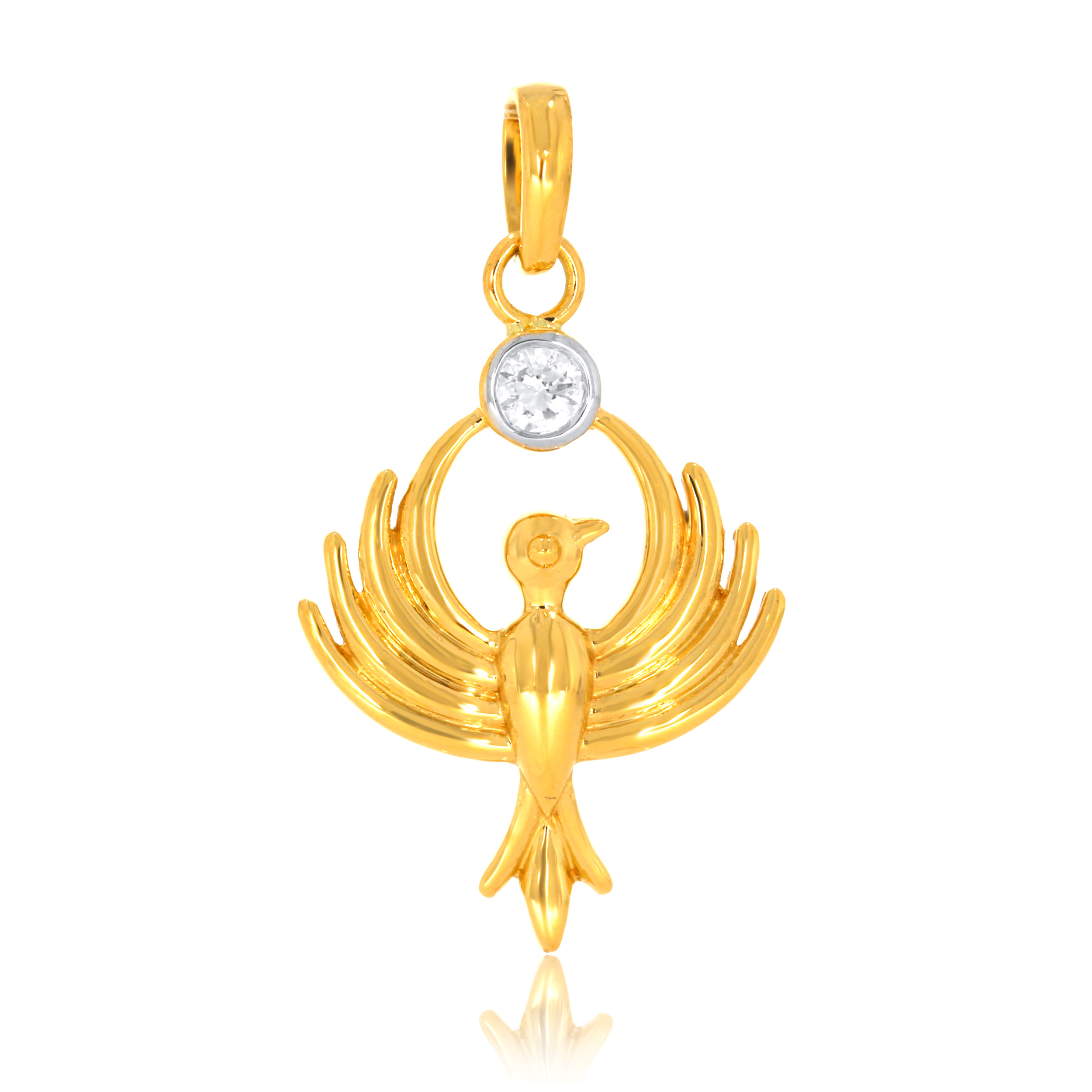Angelic Bird Solitaire Pendant - Senco Gold and Diamonds