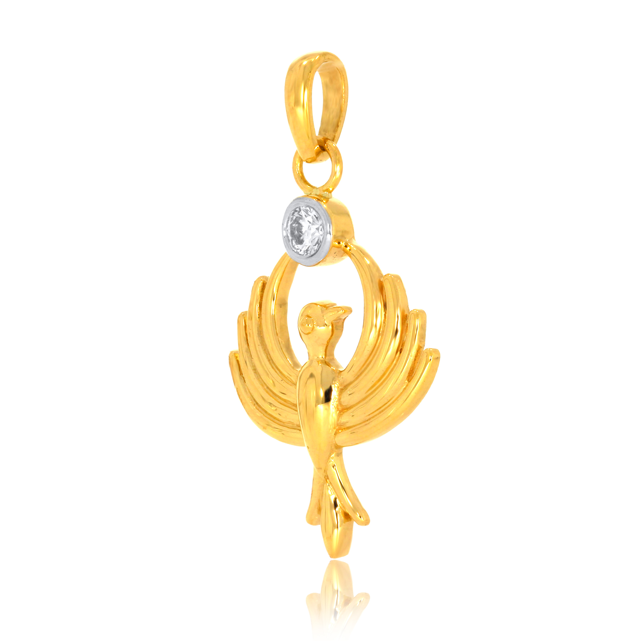 Angelic Bird Solitaire Pendant - Senco Gold and Diamonds