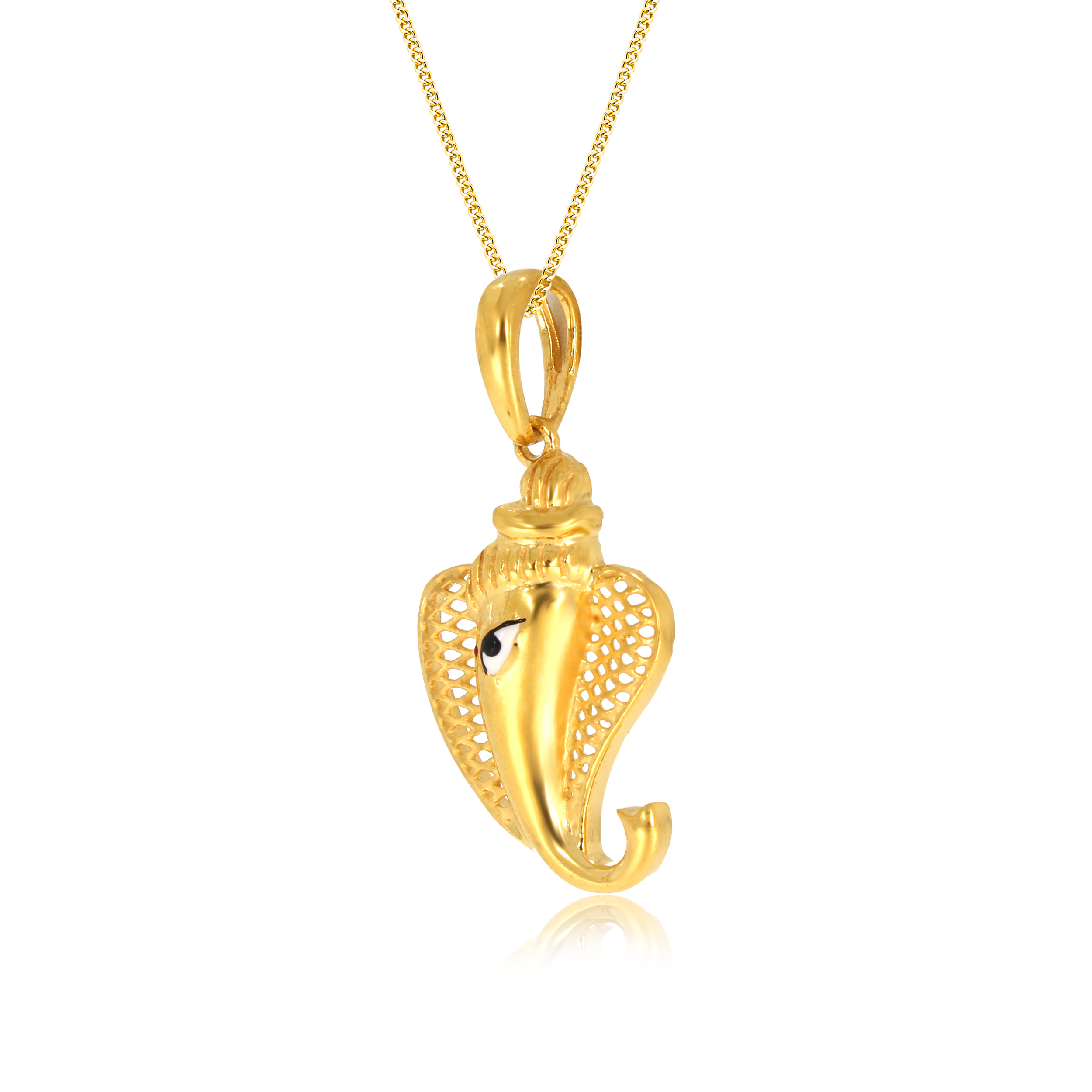 Ganesha Conch Gold Pendant - Senco Gold and Diamonds