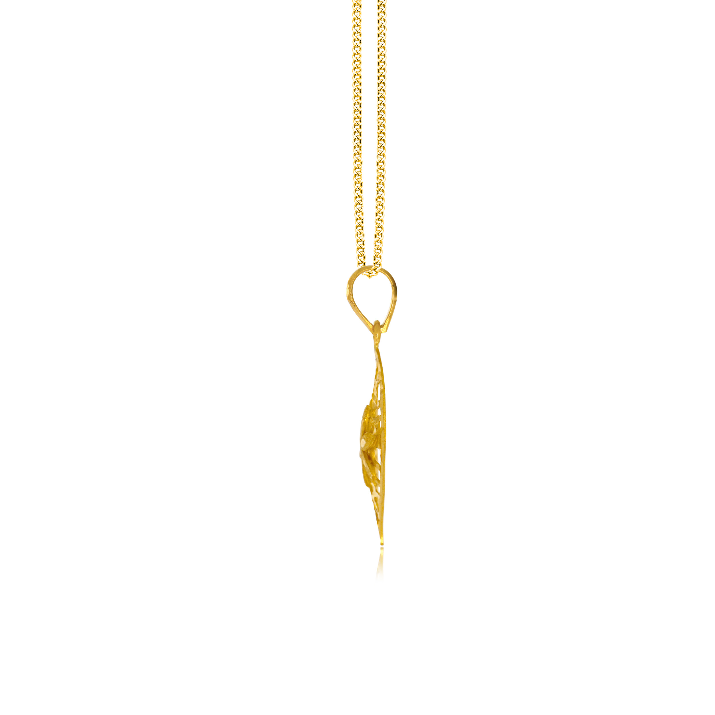 Leafy Sparkle Gold Pendant - Senco Gold and Diamonds