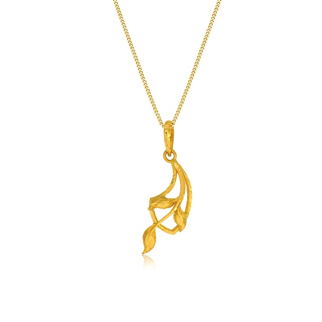 Artsy Twig Gold Pendant - Senco Gold and Diamonds