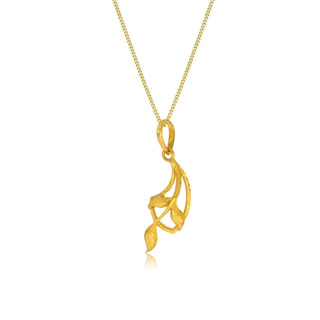 Artsy Twig Gold Pendant - Senco Gold and Diamonds