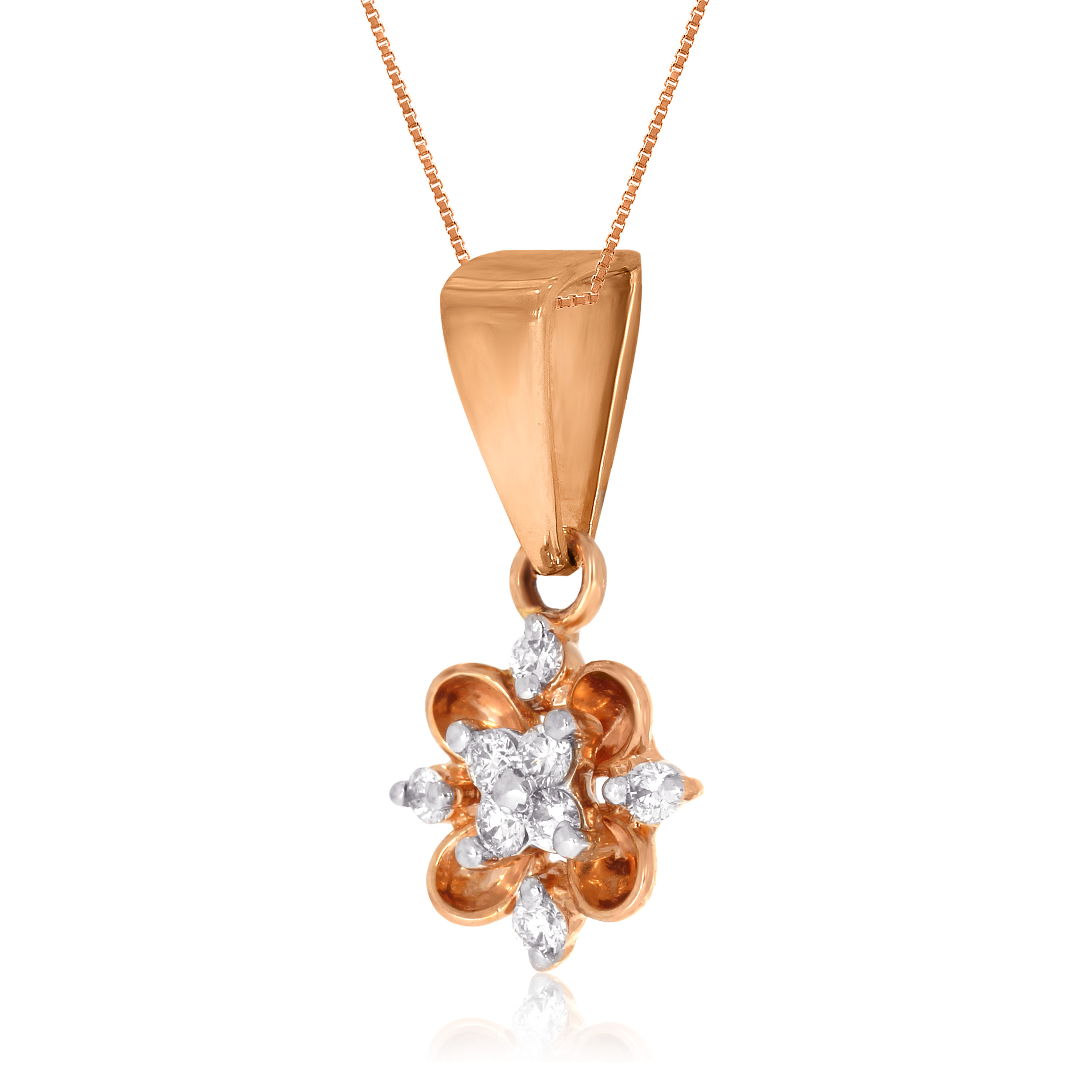 Sparkling Bloom Diamond Pendant - Senco Gold and Diamonds