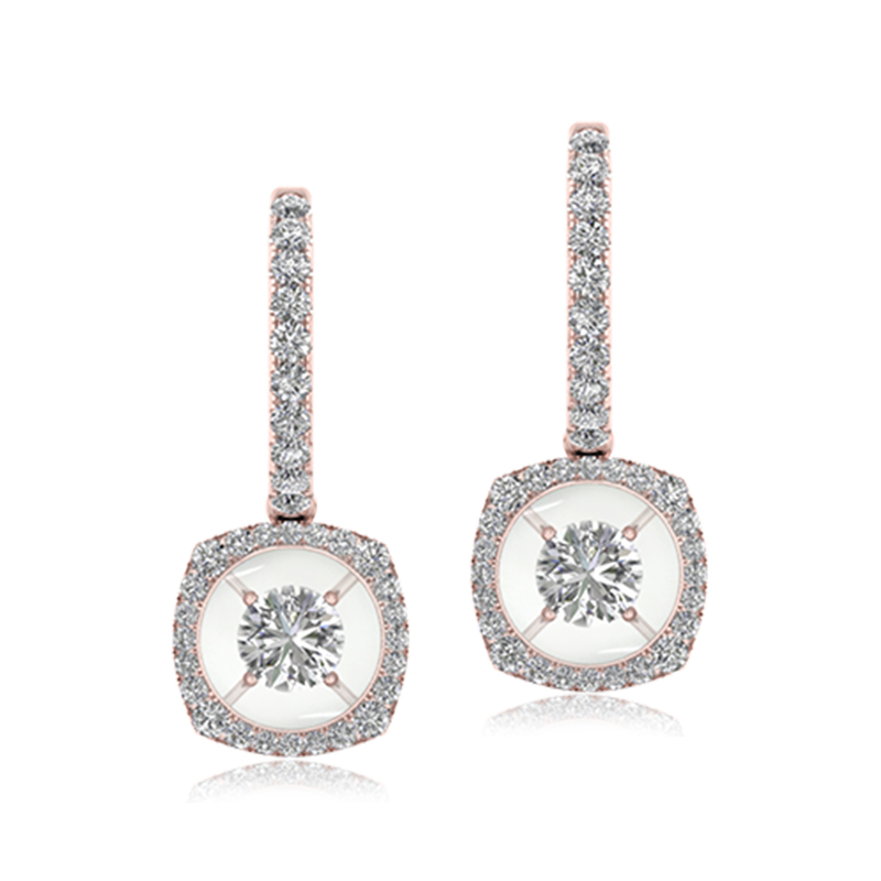 Unparalleled Sheen Diamond Hoop Earrings - Senco Gold and Diamonds