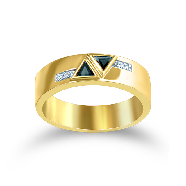 Thunder Blue Men Diamond Ring alternate view 1