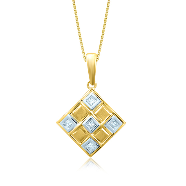 Chess Charm Men Diamond Pendant - Senco Gold and Diamonds