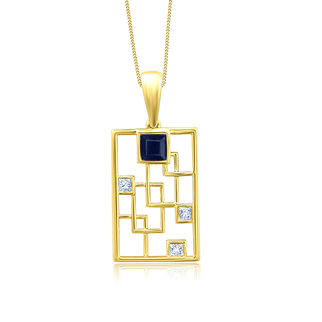 Majestic Overlaps Men Diamond Pendant - Senco Gold and Diamonds