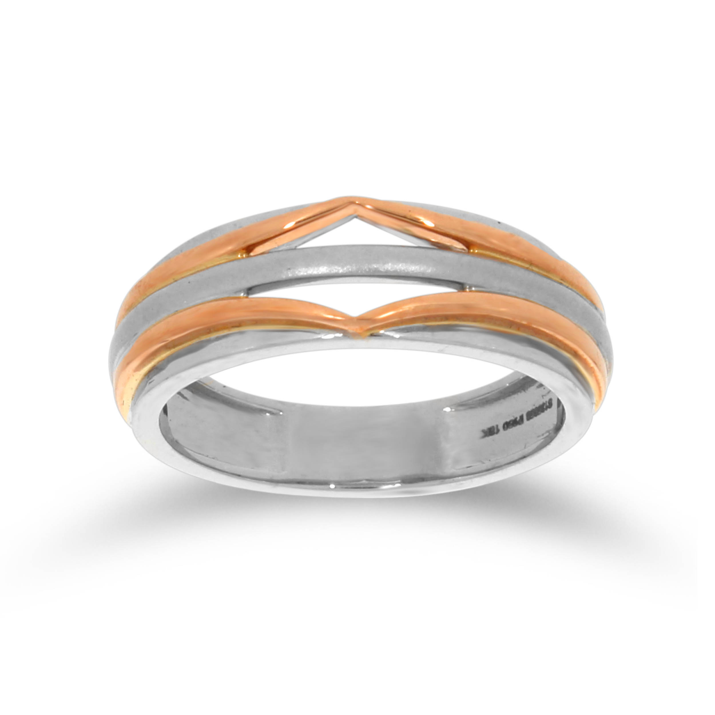 Twin Charm Unisex Platinum Band Ring - Senco Gold and Diamonds