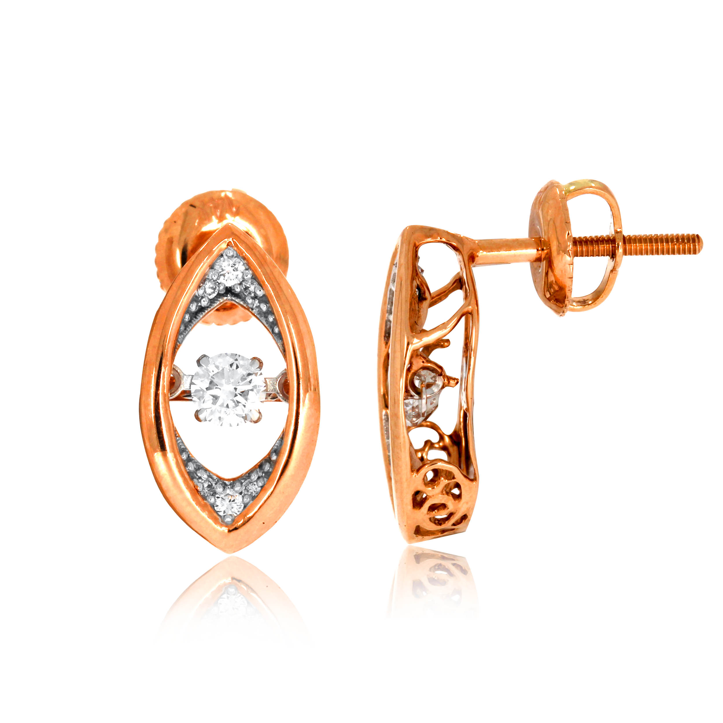 Magnificent Vision Solitaire Studs - Senco Gold and Diamonds