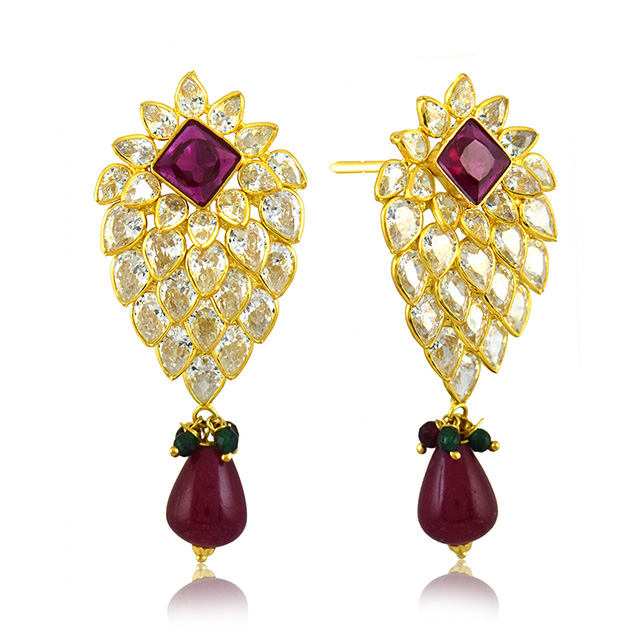 Vibrant Shine Gold Earrings - Senco Gold and Diamonds