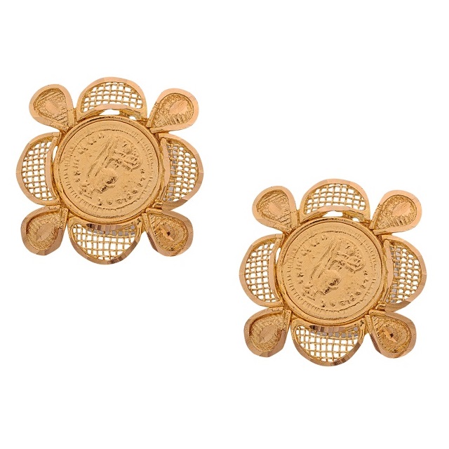 Blooming Guinea Gold Studs - Senco Gold and Diamonds