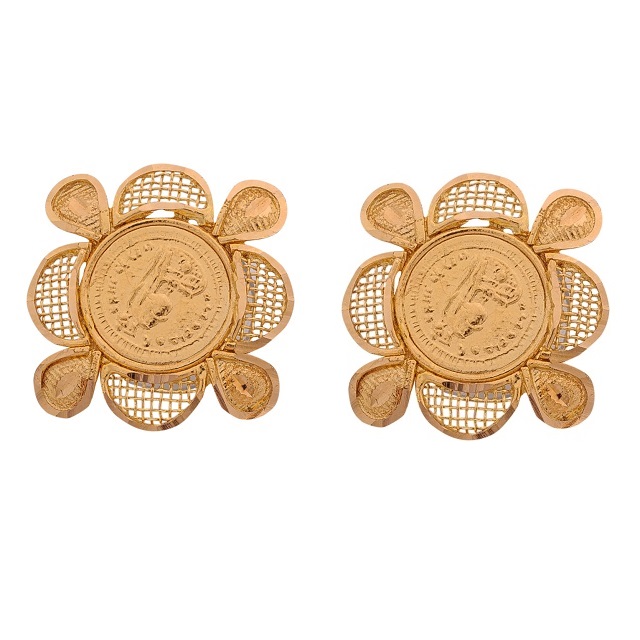 Blooming Guinea Gold Studs - Senco Gold and Diamonds